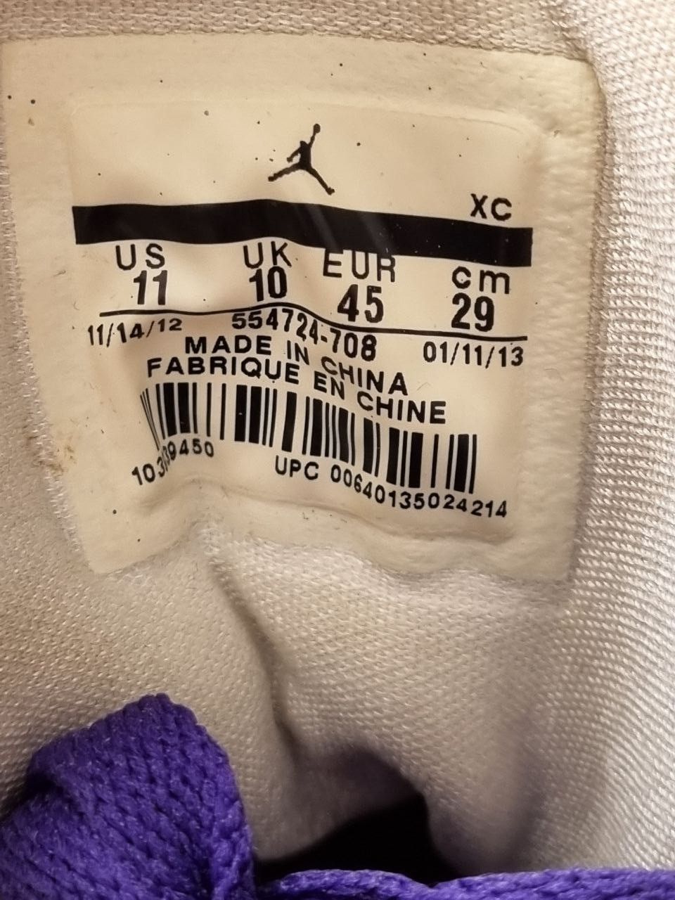Jordan Brand Jordan 1 Mid Lakers Size US 11 / EU 44 - 7 Thumbnail