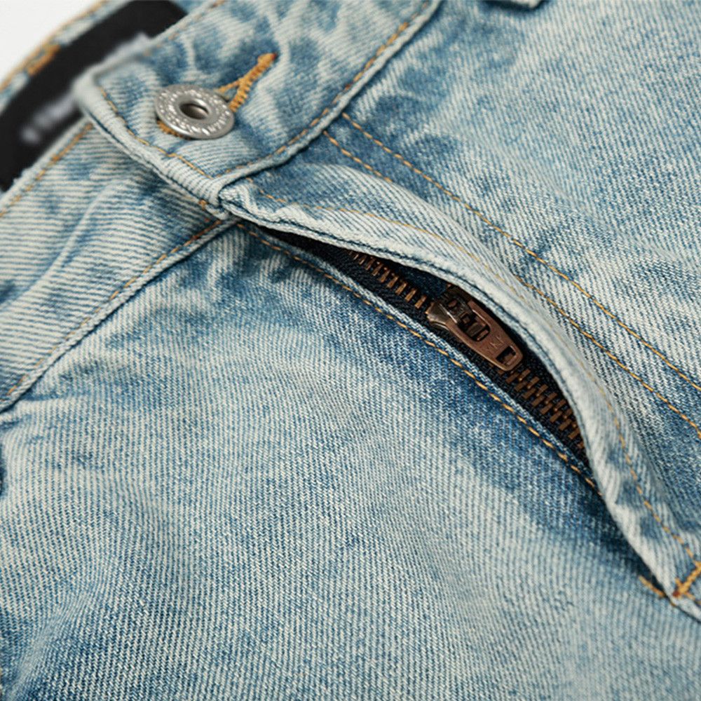 Japanese Brand × Jean Men's loose wide-leg punk distressed washed scimitar jeans Size US 34 / EU 50 - 4 Thumbnail