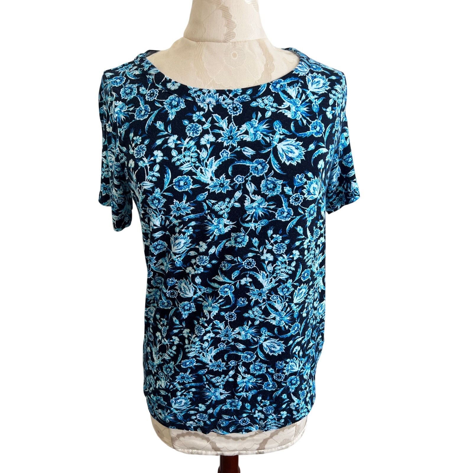 Jones New York Jones New York Collection Short Sleeve Floral Blouse Medium Size M / US 6-8 / IT 42-44 - 1 Thumbnail