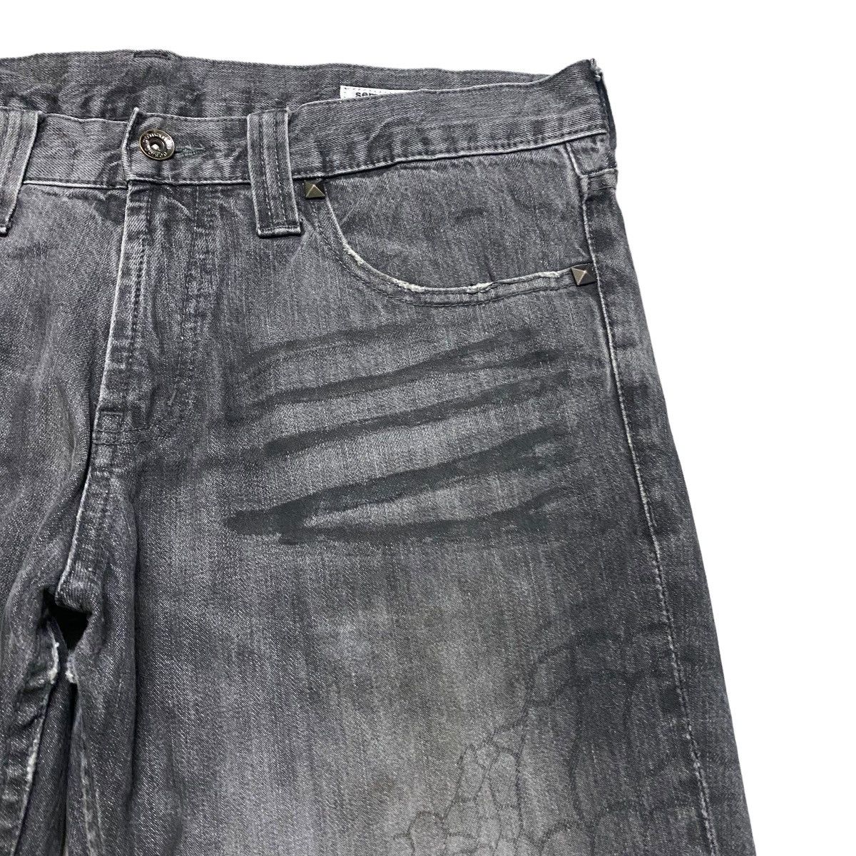 semanticdesign Semantic Design Spiderweb Denim Flare Jeans Size US 34 / EU 50 - 5 Thumbnail