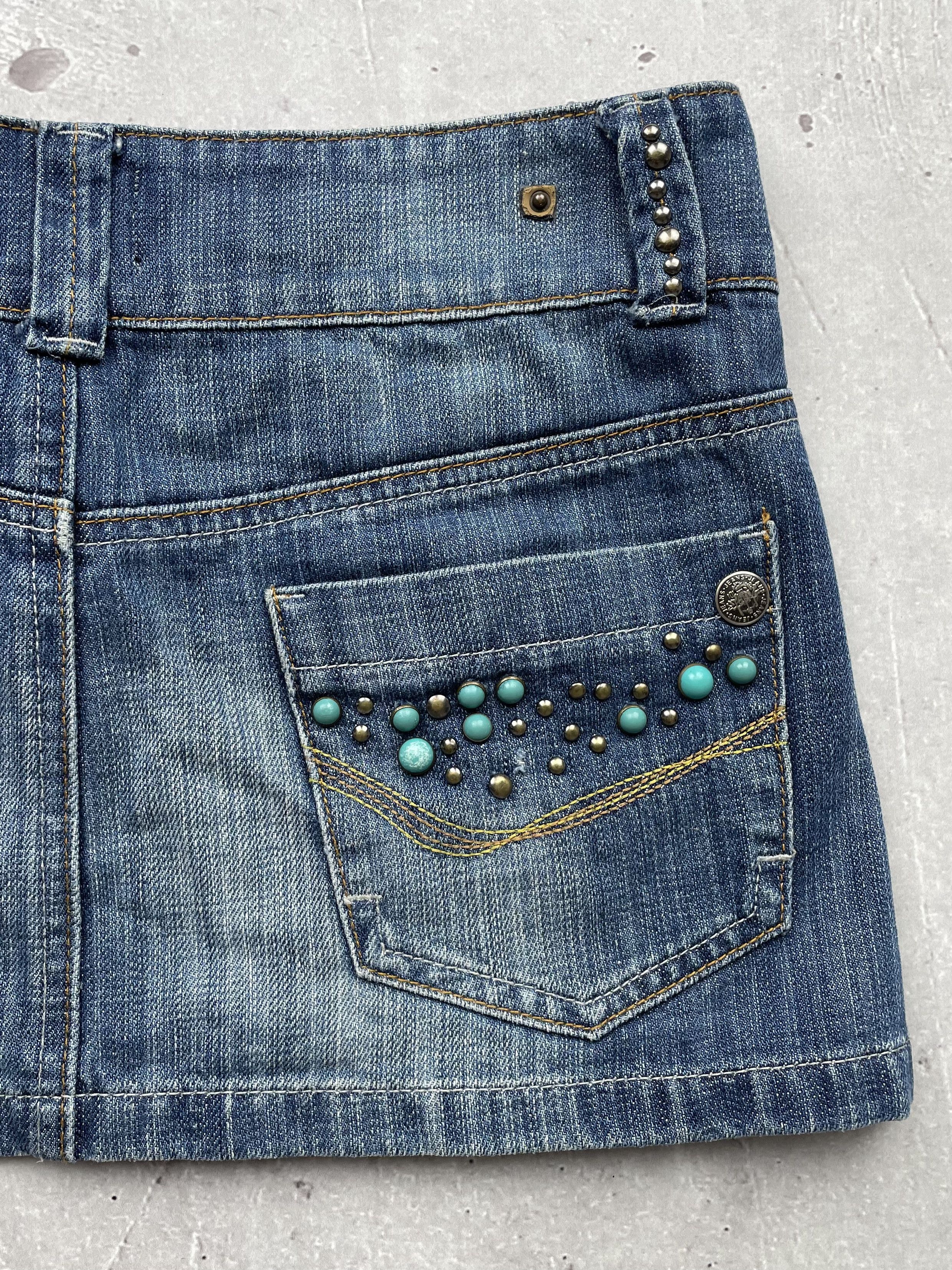 Japanese Brand × Vintage Vintage Zipped Jeans Mini Skirt Size 26" / US 2 / IT 38 - 7 Thumbnail