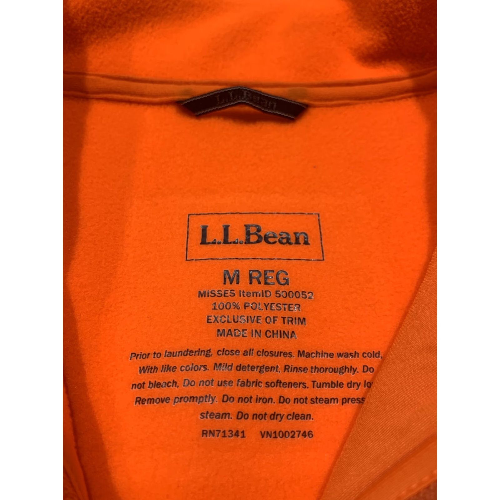 Vintage L.L. Bean M Medium Regular Misses Orange Full Zip Polyester Jacket Basic Full Zip Women Size M / US 6-8 / IT 42-44 - 5 Thumbnail