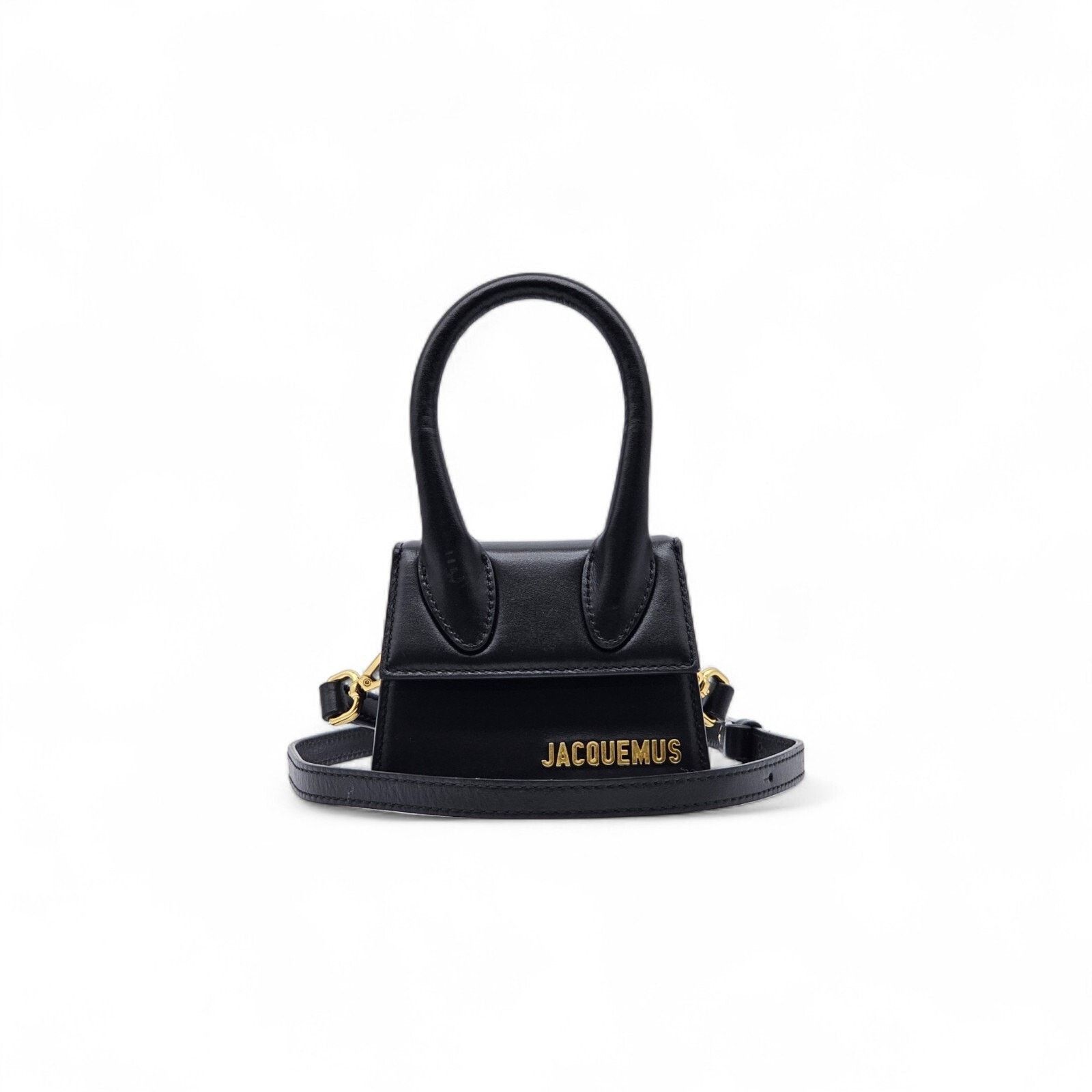 Jacquemus Le Chiquito Leather Mini Crossbody Top Handle Bag In Black, Women's