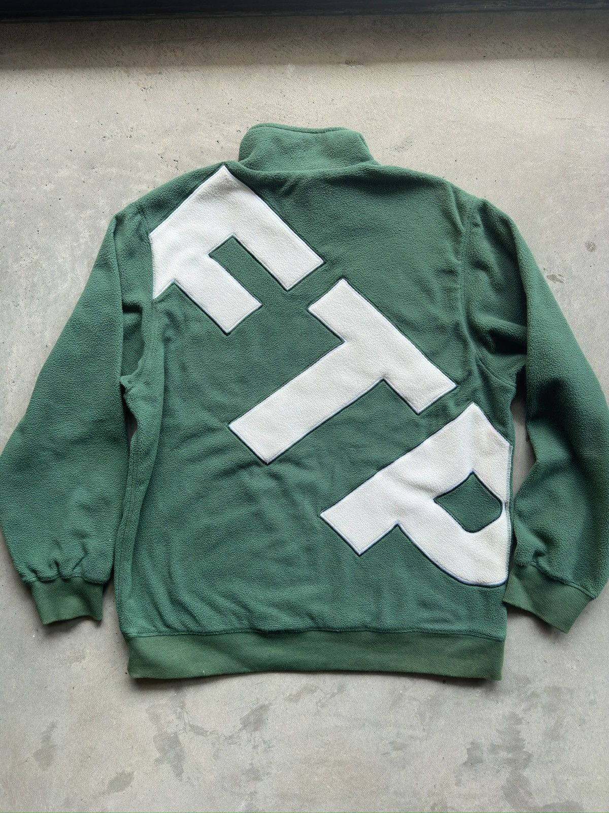 image of Fuck The Population Ftp Big Logo Fleece in Green, Men's (Size Medium)