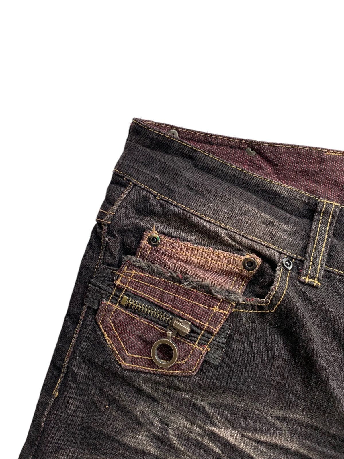 semanticdesign FLARE💥 SEMANTIC DESIGN PUNK STYLE MUDMAX DISTRESSED DENIM🎌☠️ Size US 31 - 11 Thumbnail