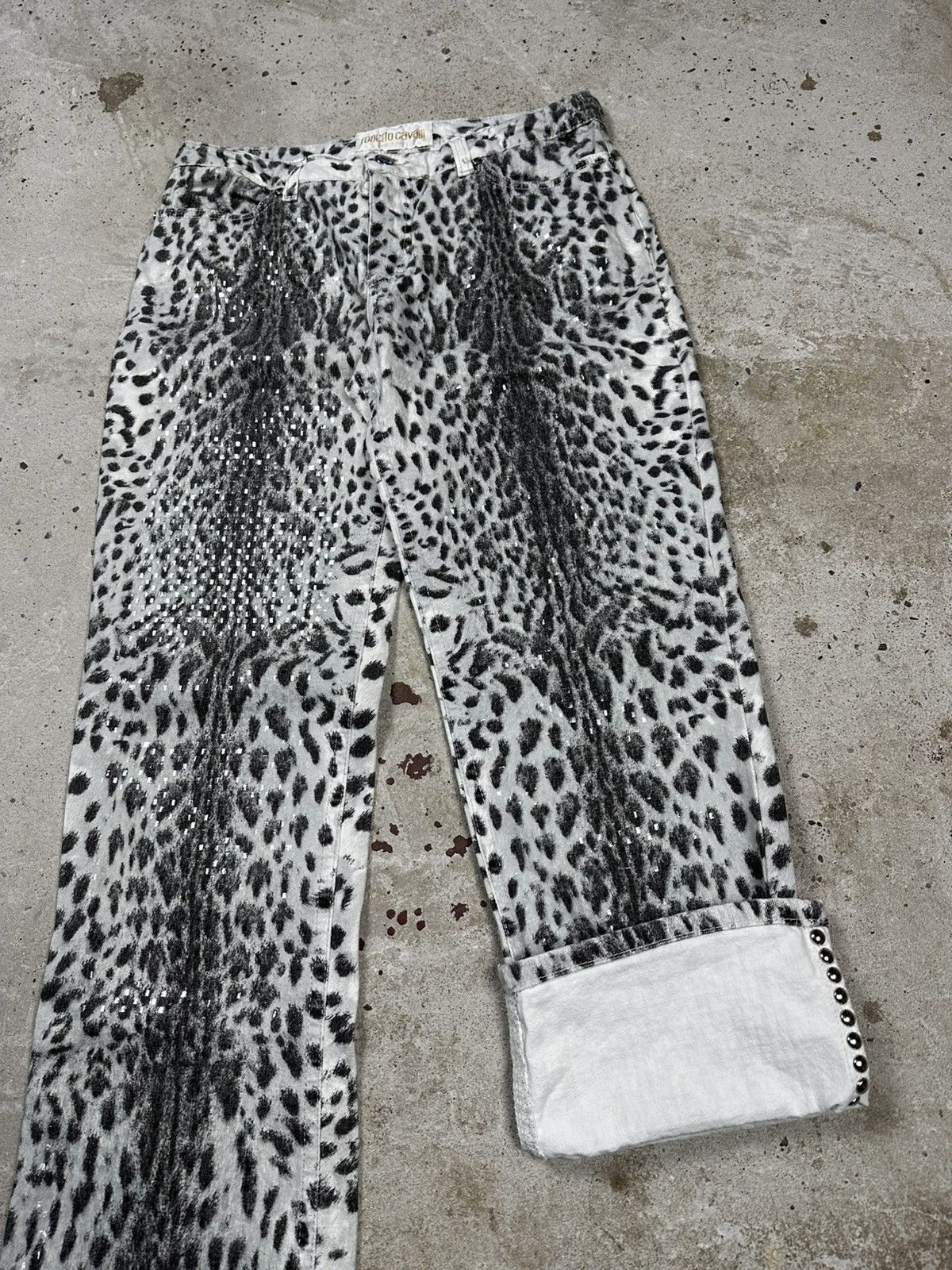 Roberto Cavalli Vintage SS2000 Roberto Cavalli Leopard Skin Print Pants Size 25" / US 0 / IT 36 - 10 Thumbnail