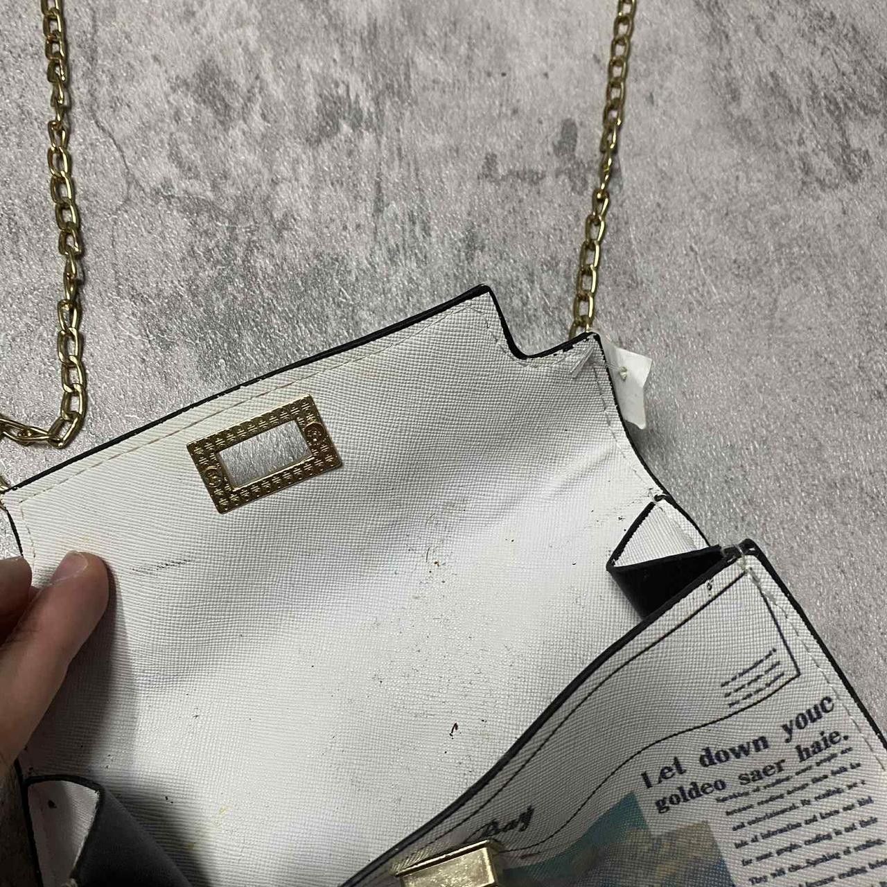 Other White newspaper print crossbody bag Size ONE SIZE - 3 Thumbnail