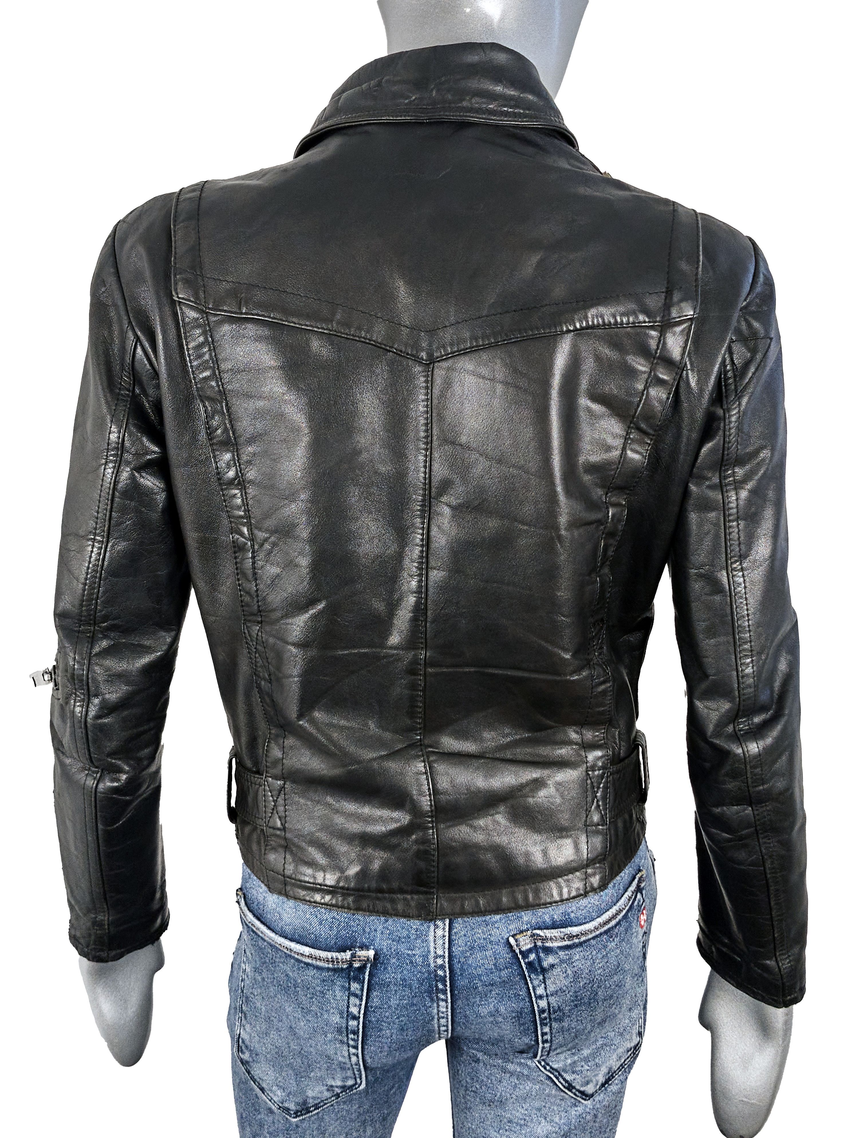 Vintage Vintage 70s Scandinavian Leather Motorcycle Biker Jacket Size US S / EU 44-46 / 1 - 8 Thumbnail