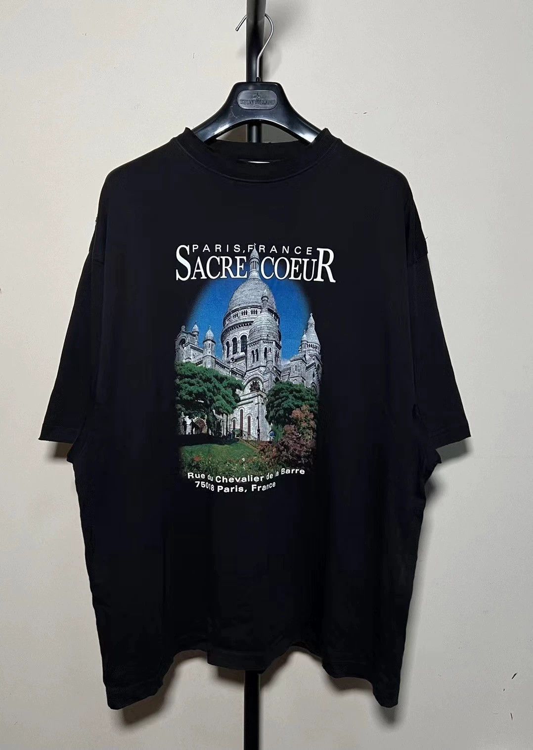 Balenciaga Balenciaga Black Church Letter Short Sleeve Size US L / EU 52-54 / 3 - 1 Thumbnail