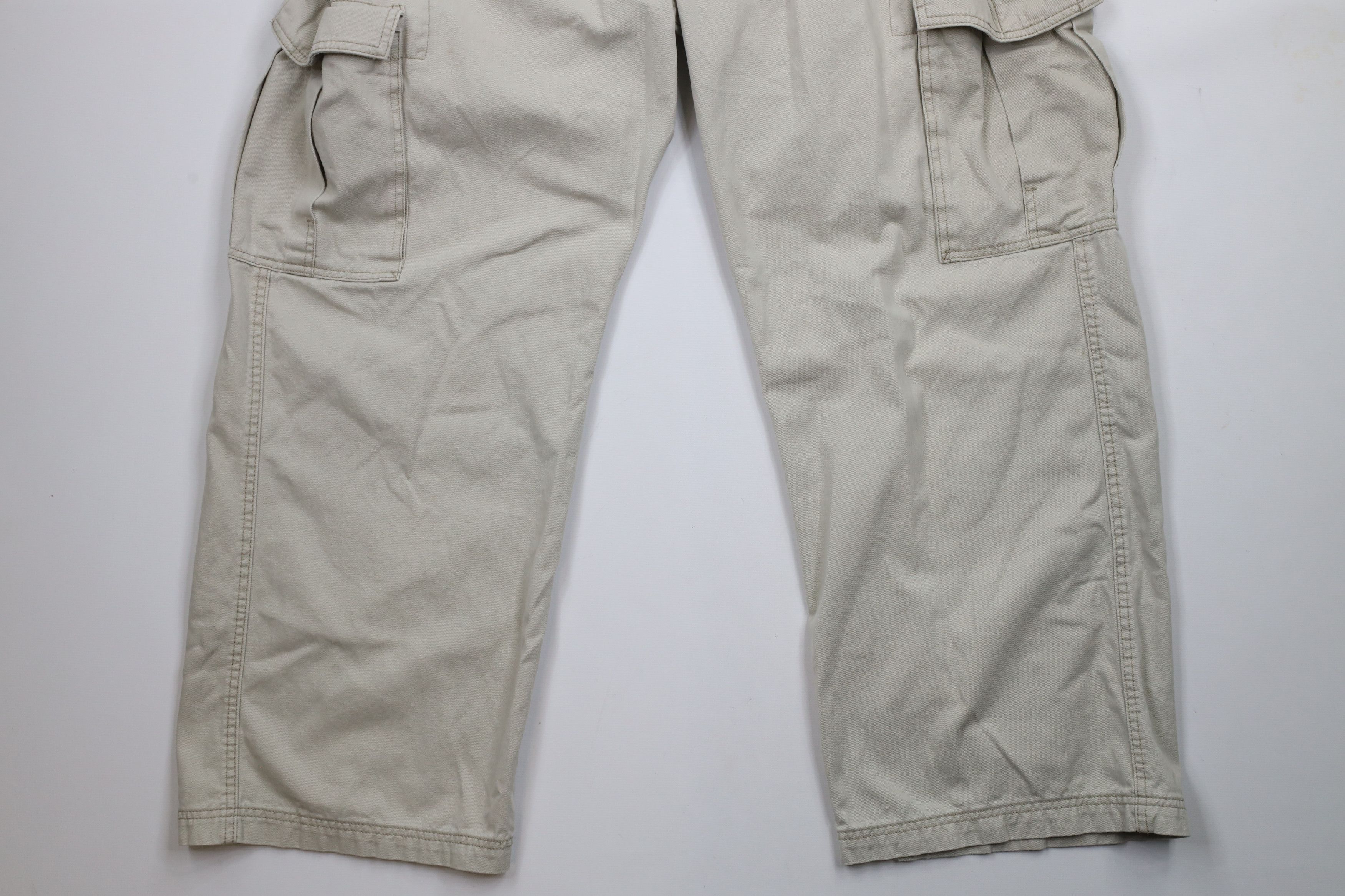 Levi's × Vintage Vintage Y2K Levis Loose Fit Wide Leg Cargo Chino Pants Beige Size US 42 / EU 58 - 4 Thumbnail