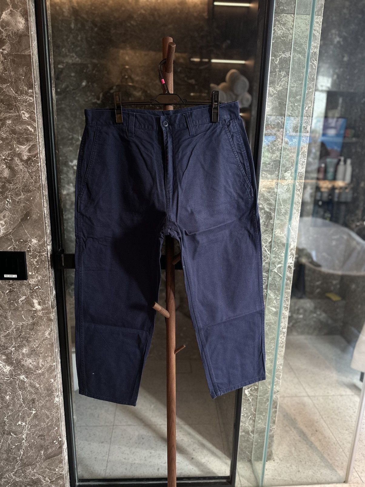 image of Carhartt Wip X Kunichi Nomura Chinos in Blue, Men's (Size 34)