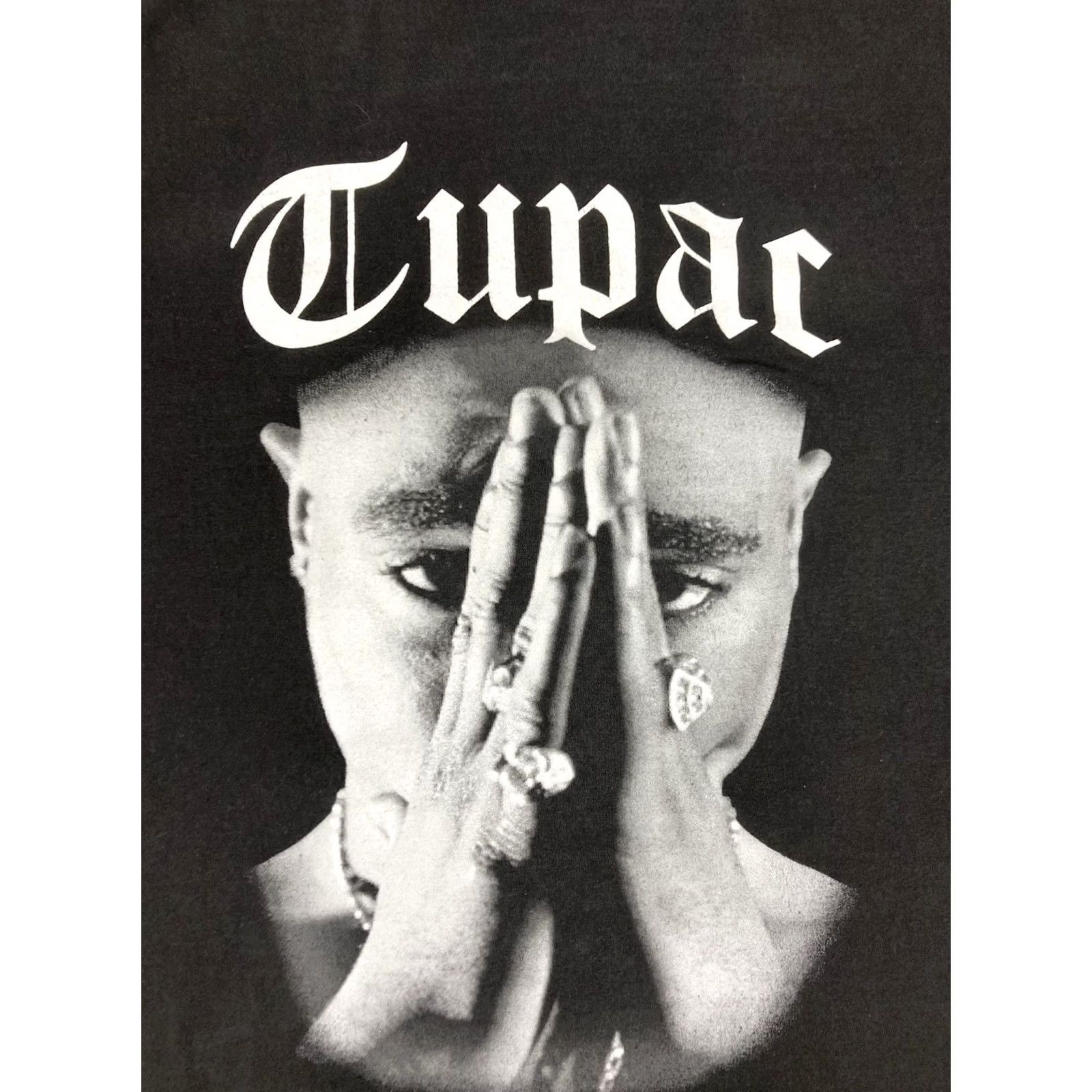 Vintage Cross Colours 2pac Tupac Shakur Retro Graphic T-shirt Men Medium Black Music Size US M / EU 48-50 / 2 - 2 Thumbnail