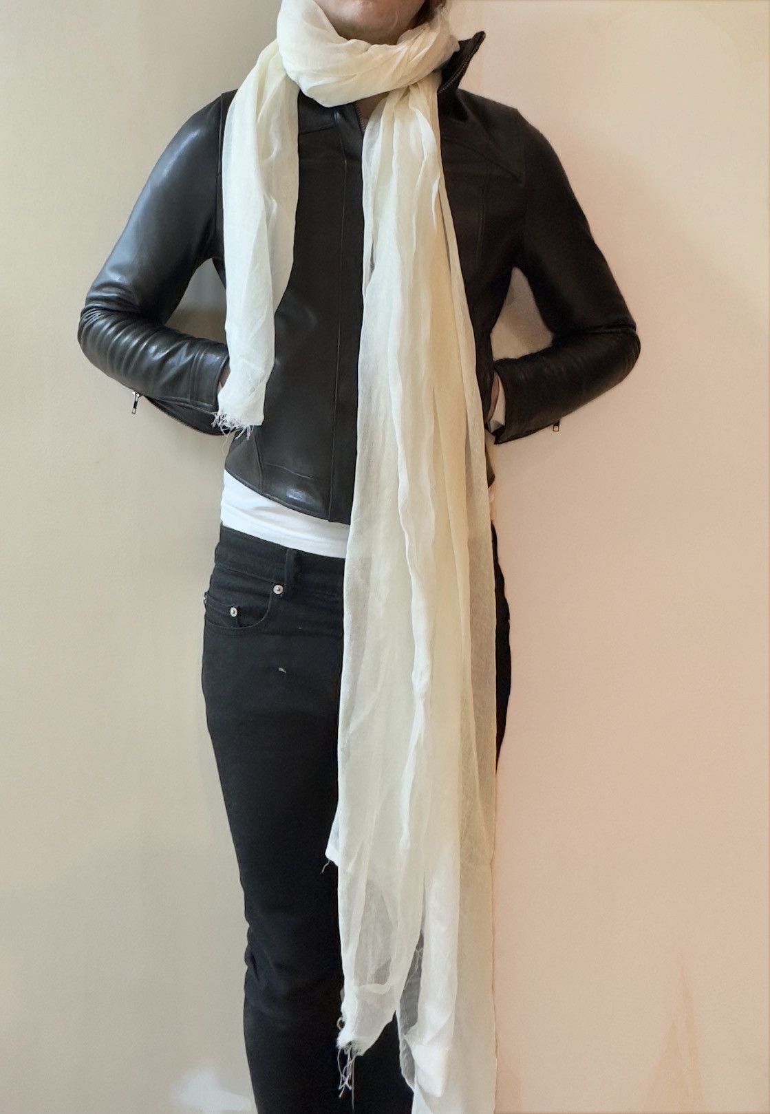Hedi Slimane Slimane thin long scarf Size ONE SIZE - 4 Thumbnail
