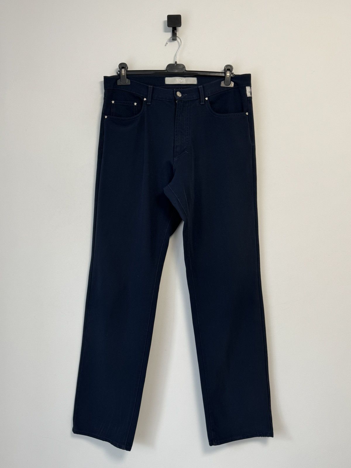 Versace Gianni Versace Dark Blue Jeans Classic Straight Luxury Pants Size US 34 / EU 50 - 1 Thumbnail