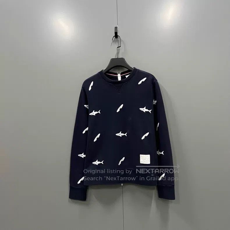 Thom Browne Thom Browne Shark Embroidered Zip-up Hoodie Size US L / EU 52-54 / 3 - 1 Thumbnail