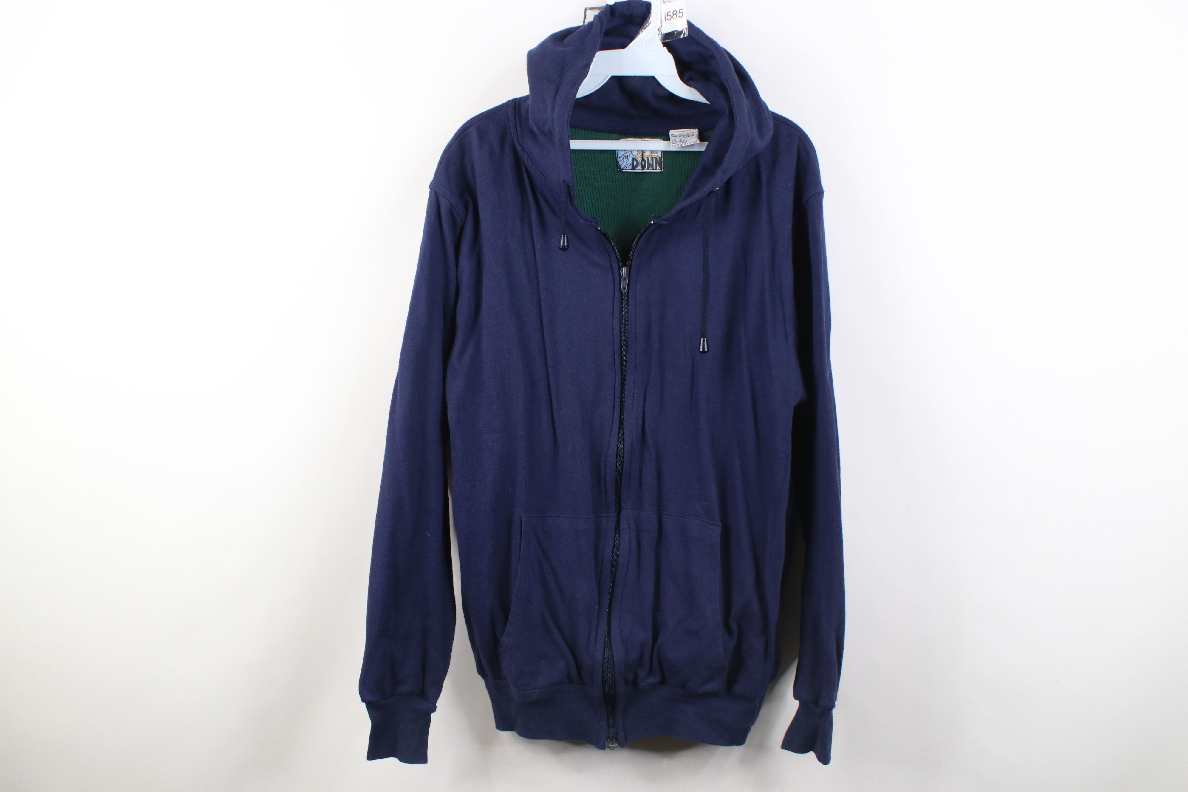 Vintage Vintage 90s Streetwear Thermal Waffle Knit Lined Zip Hoodie Size L / US 10 / IT 46 - 1 Thumbnail