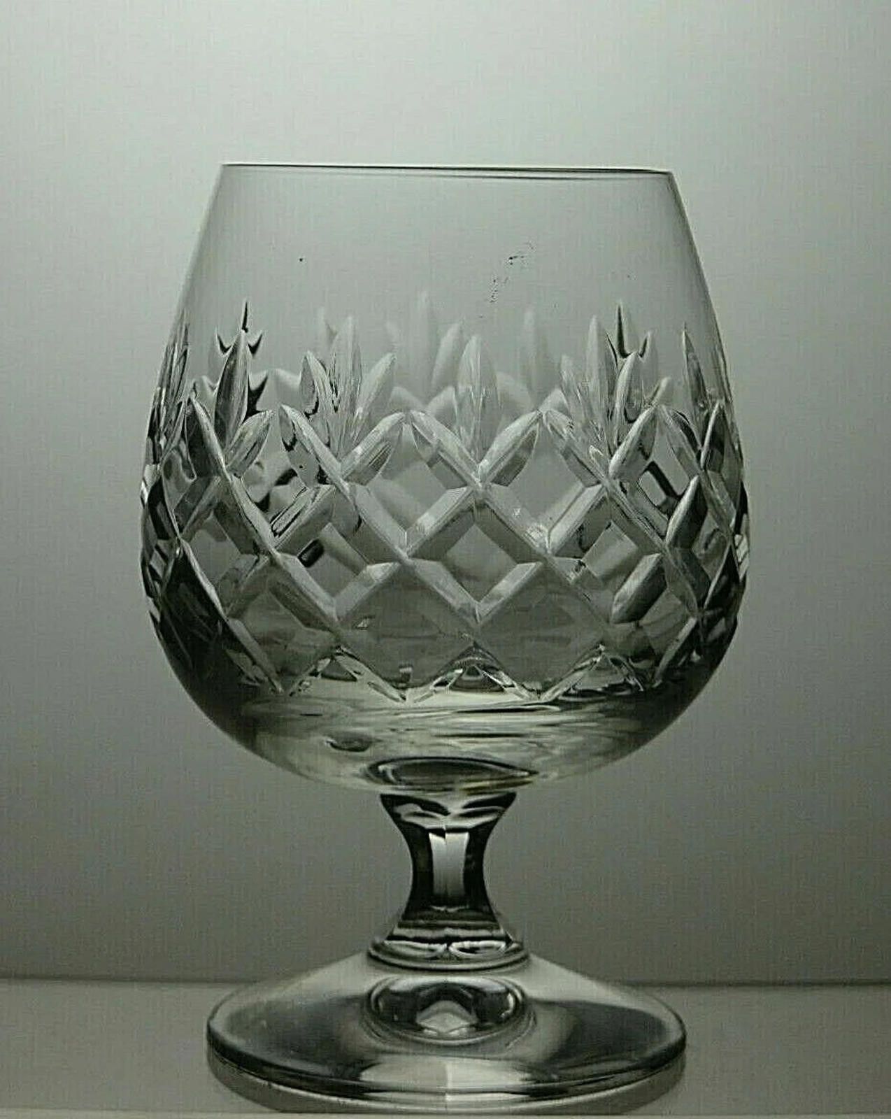The Unbranded Brand Lead Crystal Cut Glass Small Brandy Set Of 5 Glasses 4 1/4" Size ONE SIZE - 3 Thumbnail