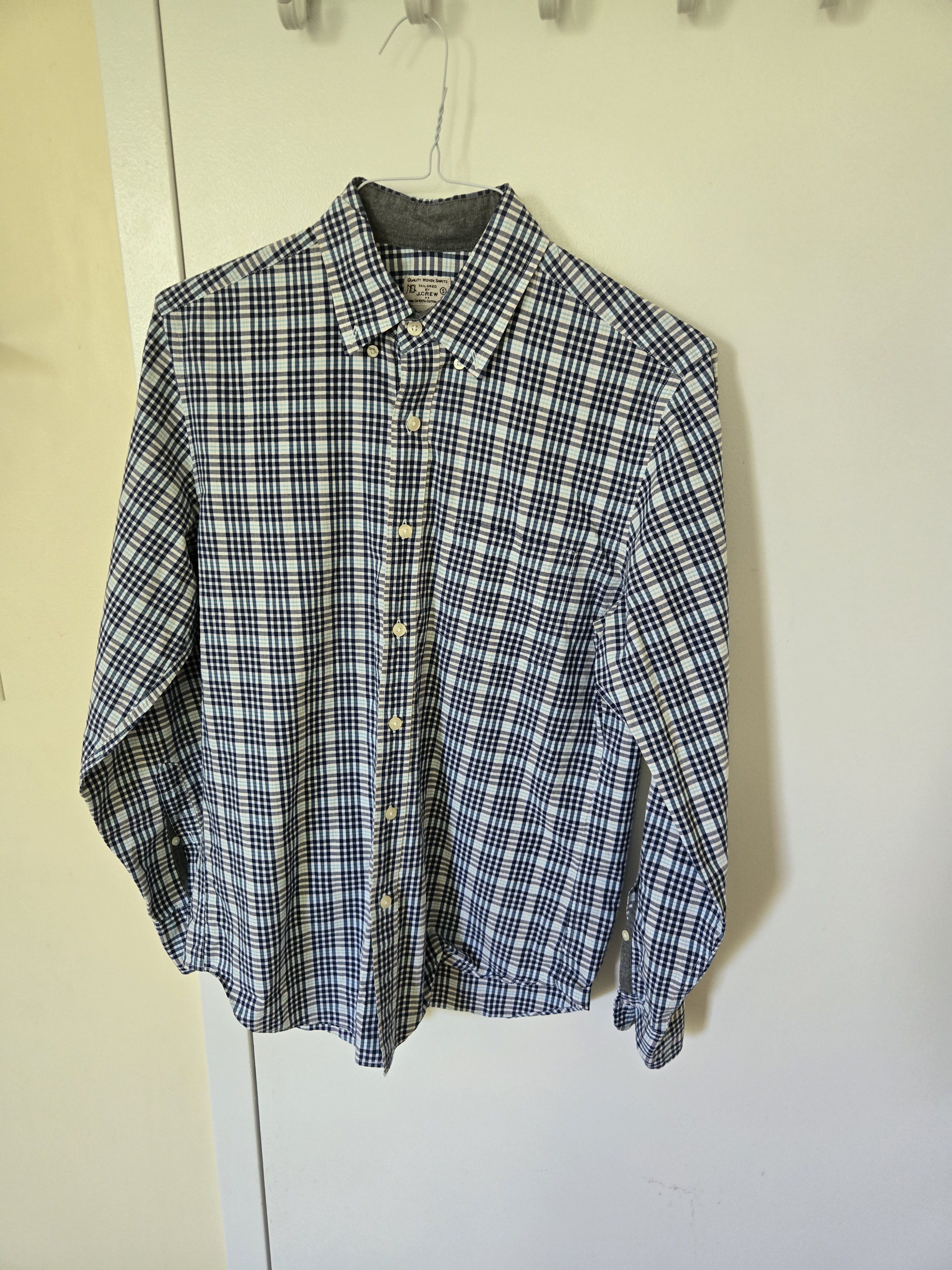 J.Crew Small J.Crew Blue Plaid Button Down Size US S / EU 44-46 / 1 - 1 Thumbnail