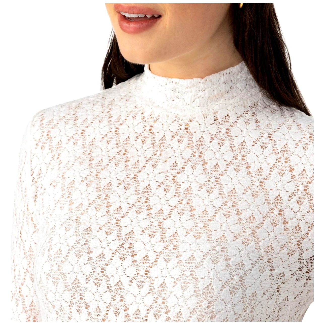 Sanctuary Sanctuary Long Sleeve Boat Neck Lace Long Sleeve Top Size S Size S / US 4 / IT 40 - 3 Thumbnail