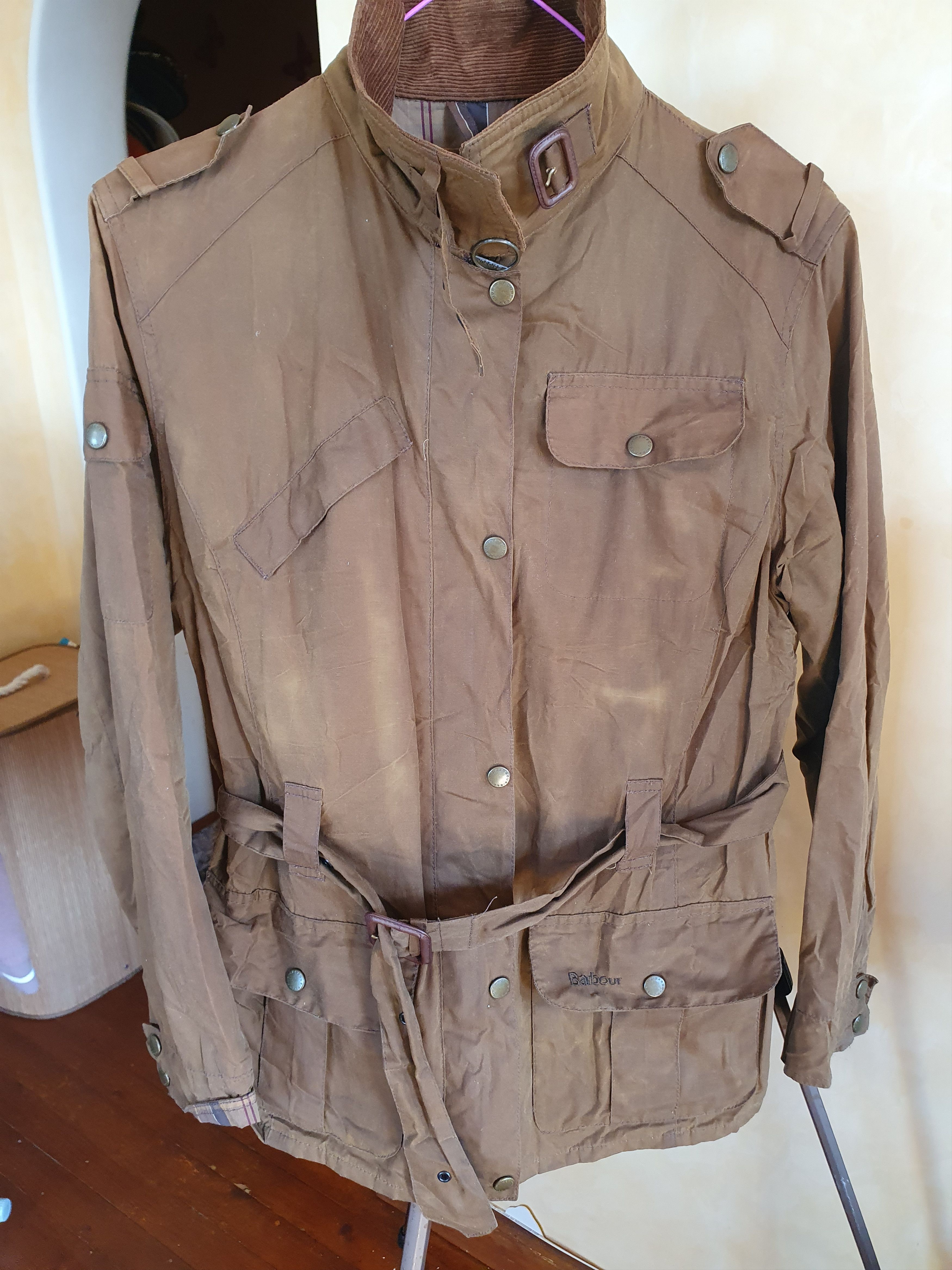 Barbour Barbour L77 Flyweight Wax Amelia Jacket Womens Belted Size L / US 10 / IT 46 - 8 Thumbnail