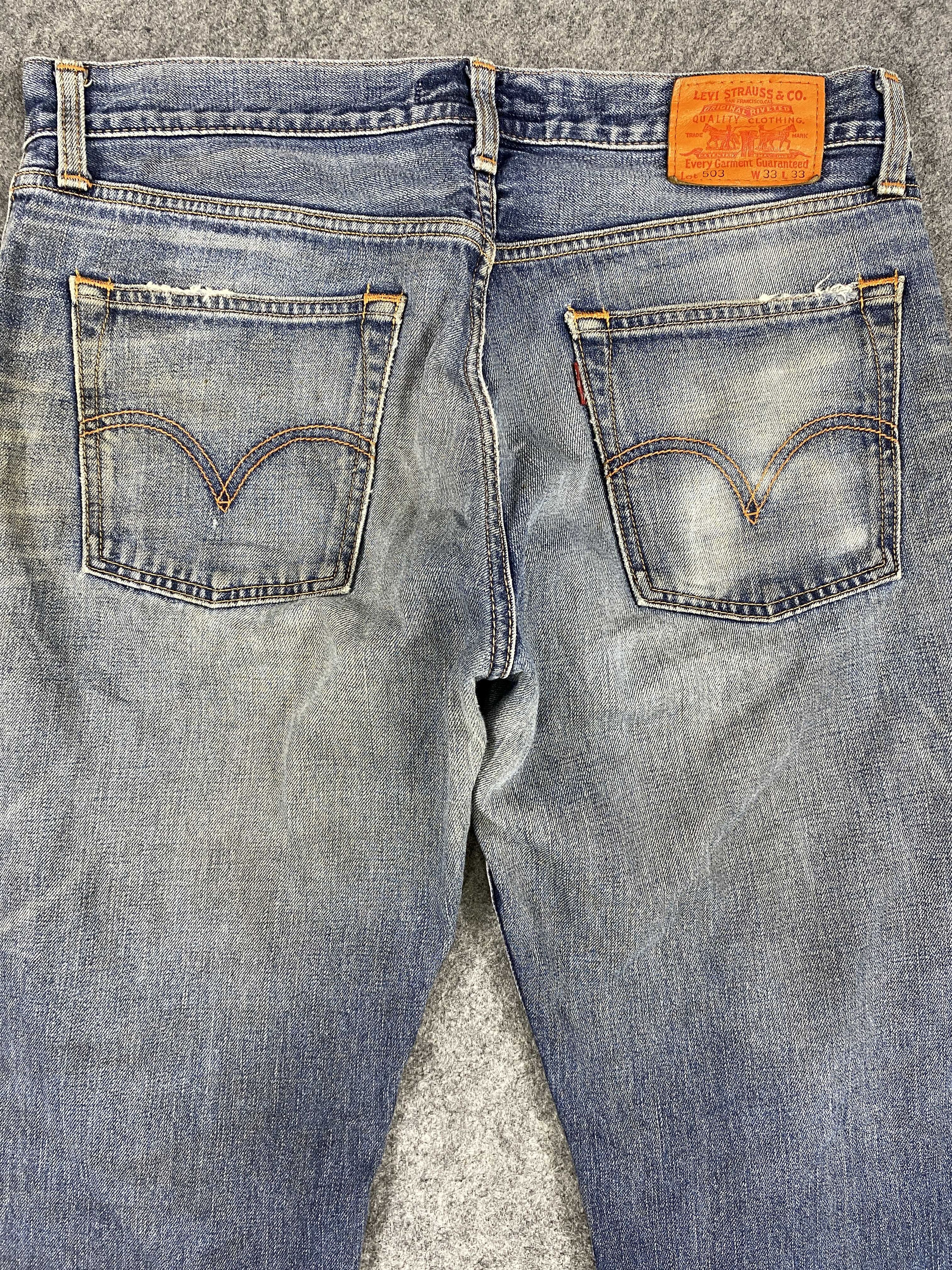 Levi's Distressed Blue Vintage Levi's 503 36x31 Denim -SJ078 Size US 36 / EU 52 - 4 Thumbnail