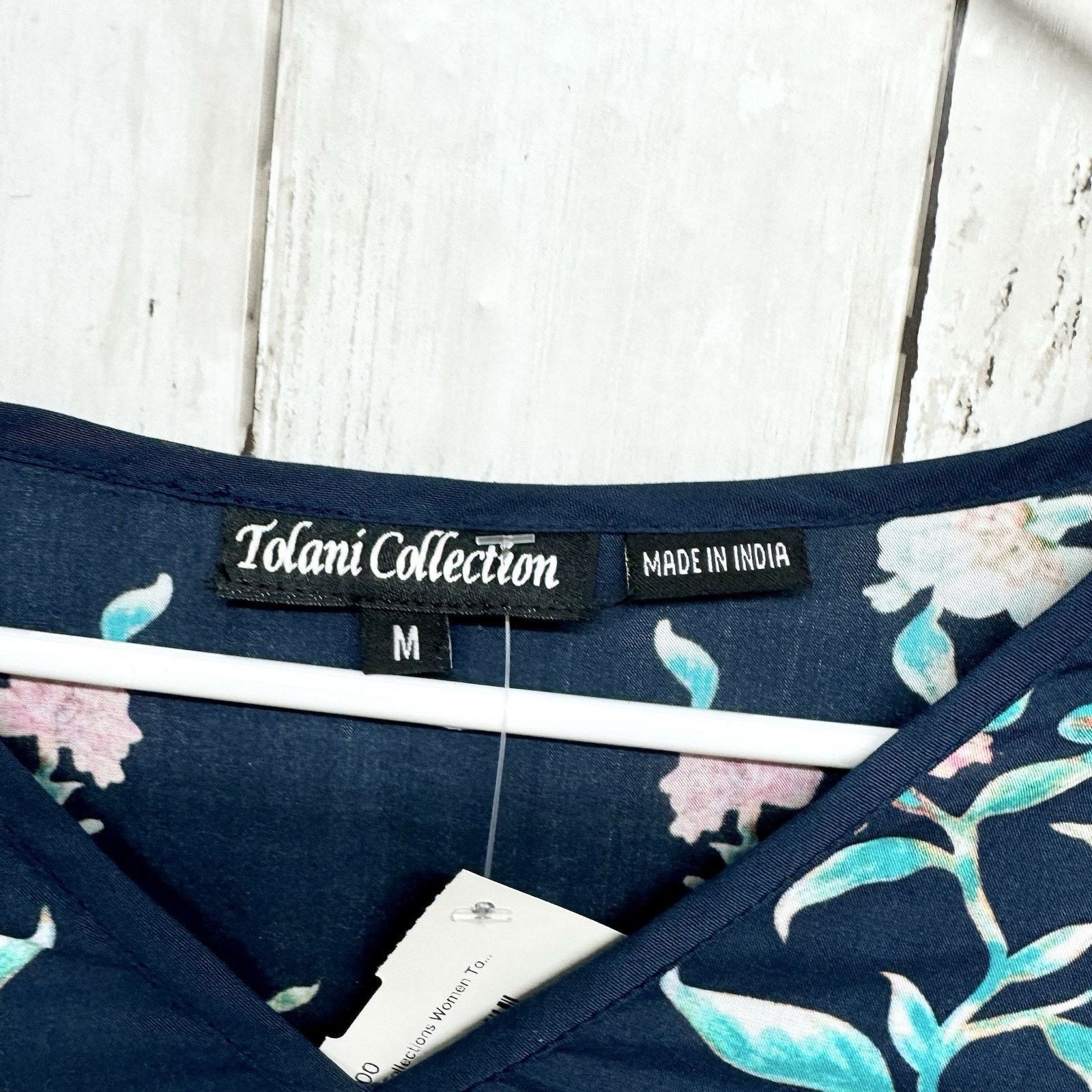 Other Tolani Collection Floral Top Medium V-Neck Long Sleeve Modal Size M / US 6-8 / IT 42-44 - 2 Thumbnail