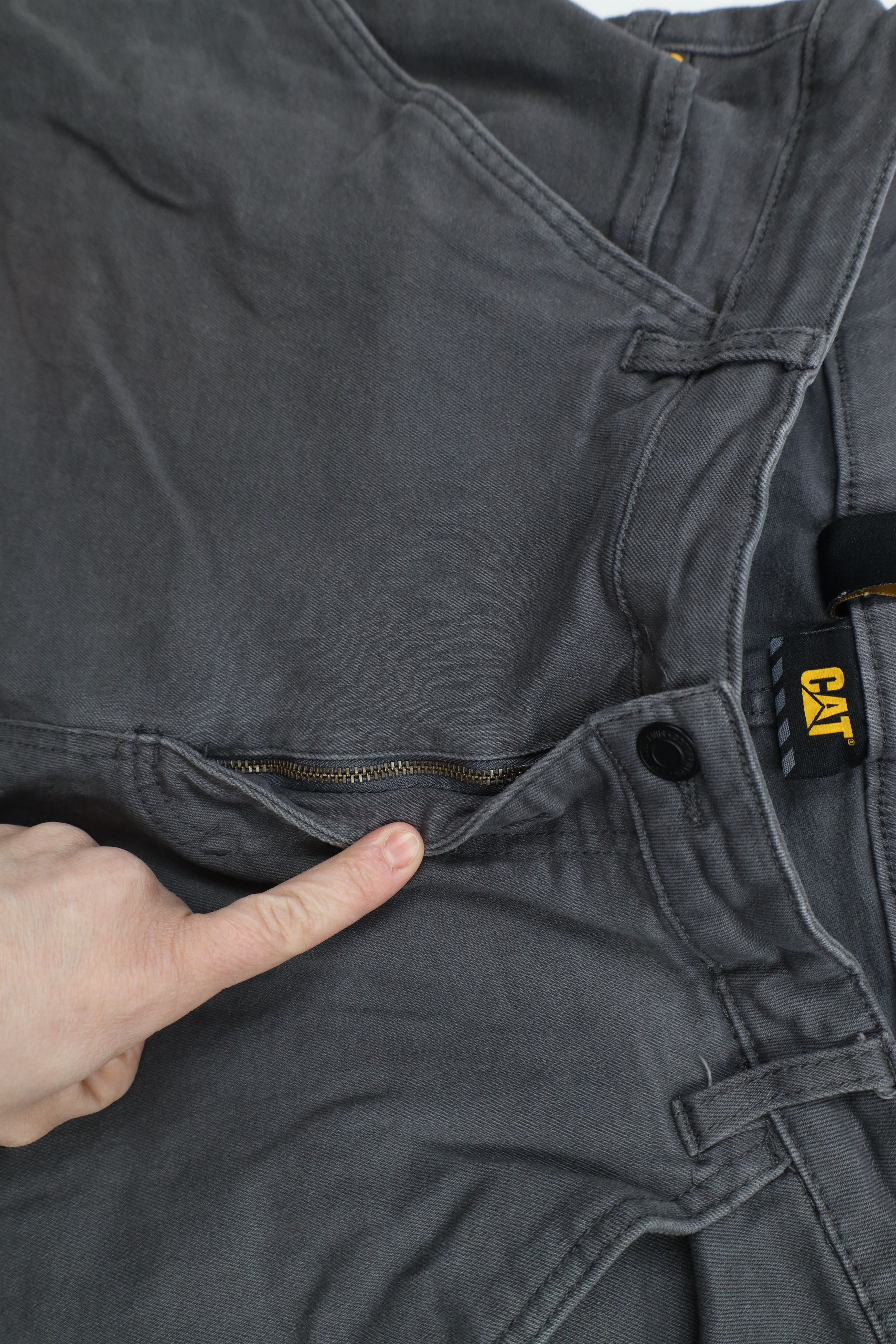 Caterpillar × Vintage Vintage Y2K Cat Caterpillar Double Knee Dungaree Pants Gray Size US 38 / EU 54 - 5 Thumbnail