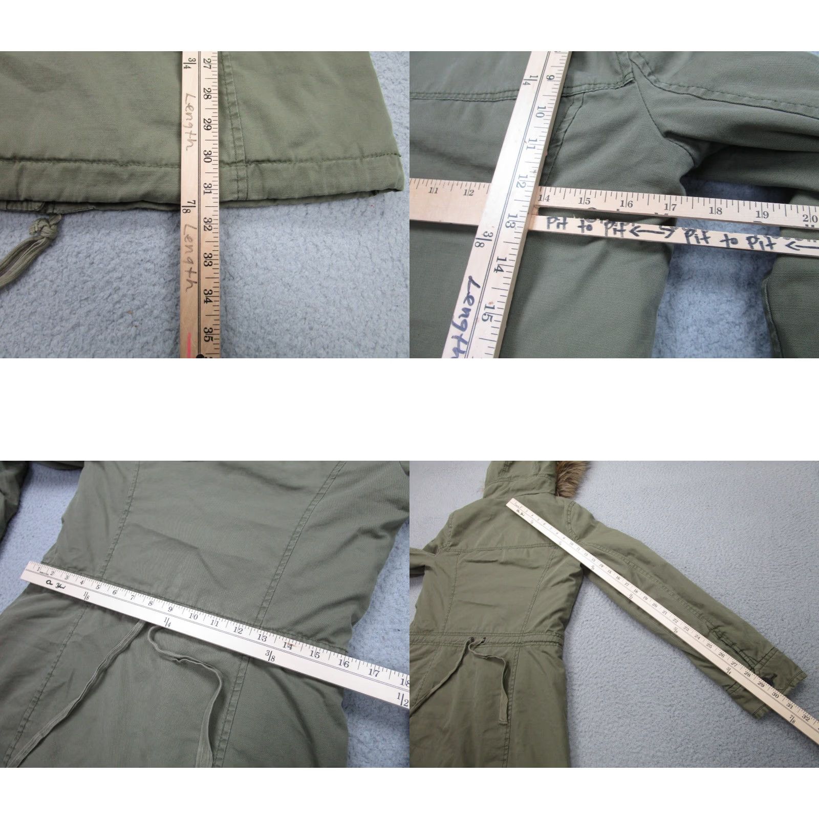 Abercrombie & Fitch VINTAGE Abercrombie & Fitch Jacket Parka Coat Fur Hoodie Lined S Green Womens Size S / US 4 / IT 40 - 8 Thumbnail