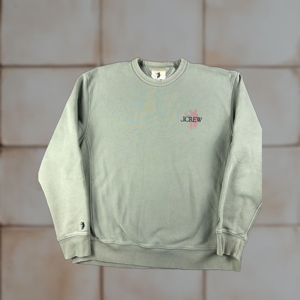 Union LA VINTAGE Union LA x J.Crew Sweatshirt Sweatshirt Green M Unisex Adults Pullover Logo Fleece Cotton Blend Streetwear Size US M / EU 48-50 / 2 - 1 Thumbnail