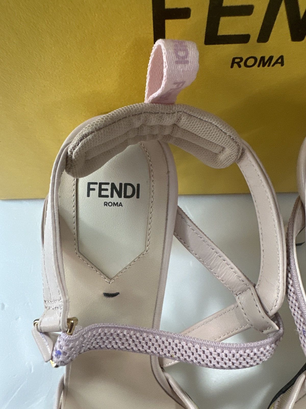 Gucci FENDI leather and mesh high-heeled slingbacks Size US 6.5 Size US 6.5 / IT 36.5 - 11 Thumbnail