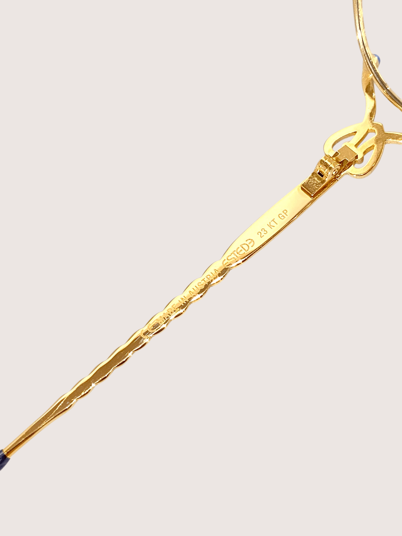 Chopard Chopard 23K Gold Blue Sapphire Oval Rimless Eyeglasses Size ONE SIZE - 12 Thumbnail