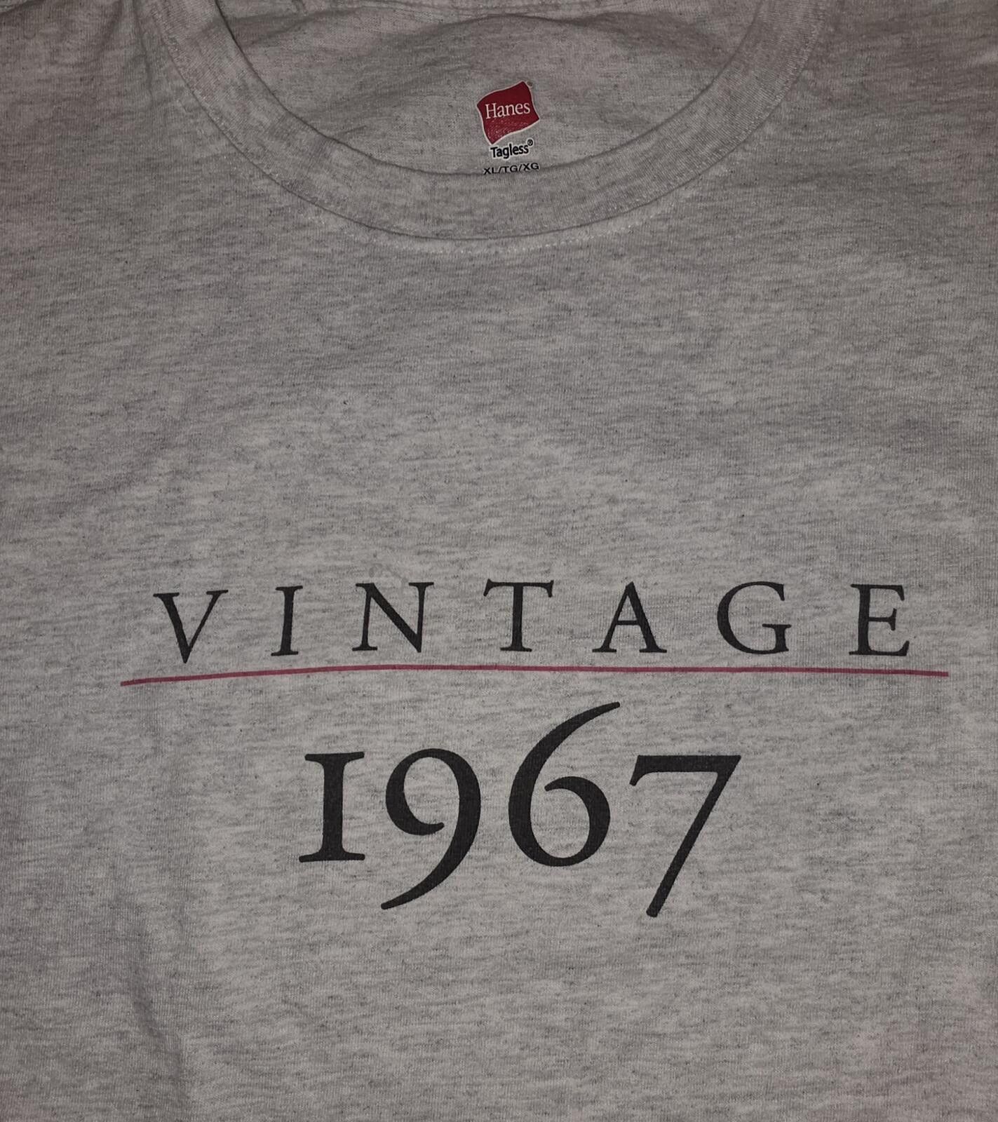 Hanes Hanes Gray Vintage 1967 Graphic T-Shirt XL Size ONE SIZE - 3 Thumbnail