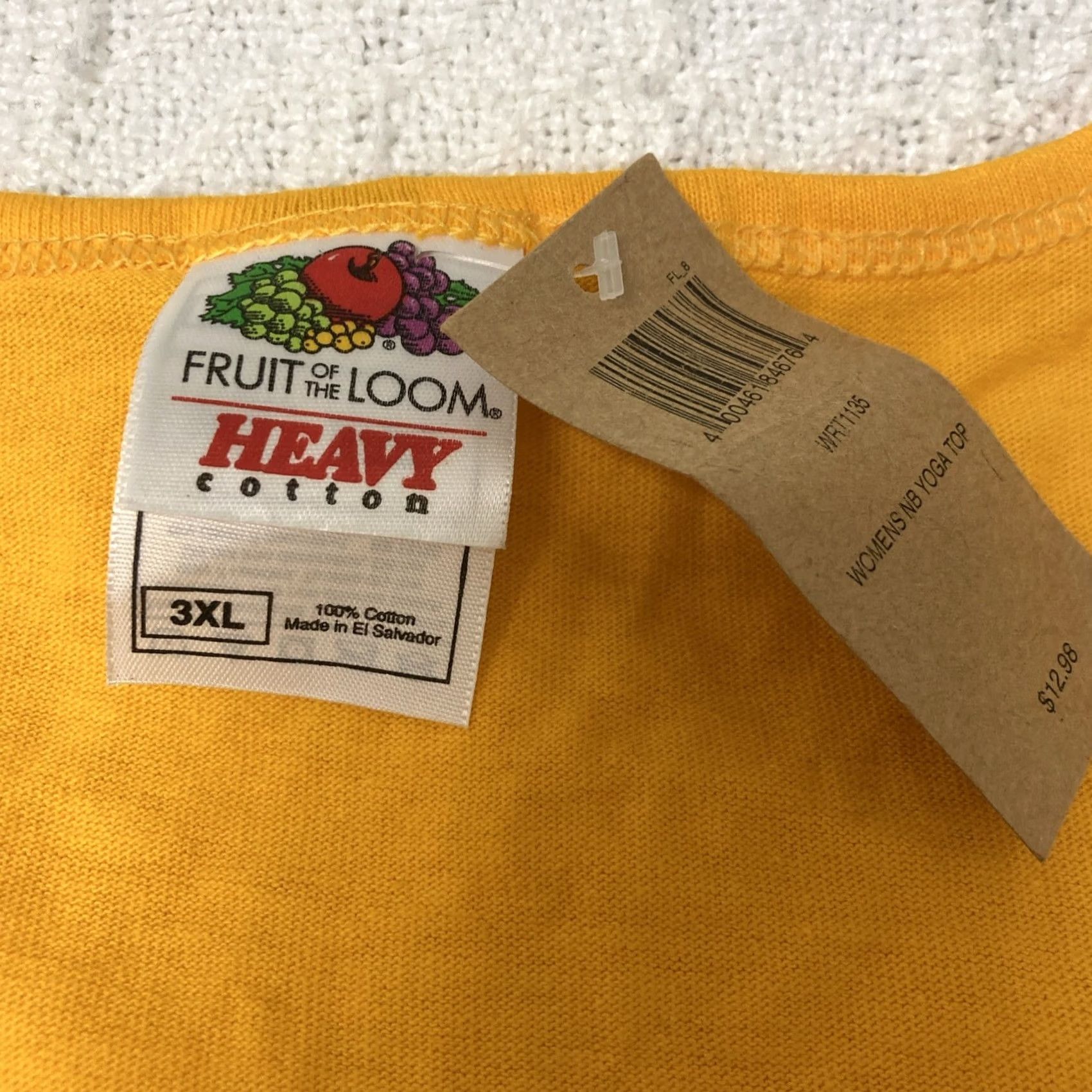 Fruit Of The Loom VINTAGE Fruit Of The Loom Tank Top Cotton Men’s Sleeveless Yellow 3XL NWT Deadstock Shirt Men 3XL Size US XXL / EU 58 / 5 - 2 Thumbnail