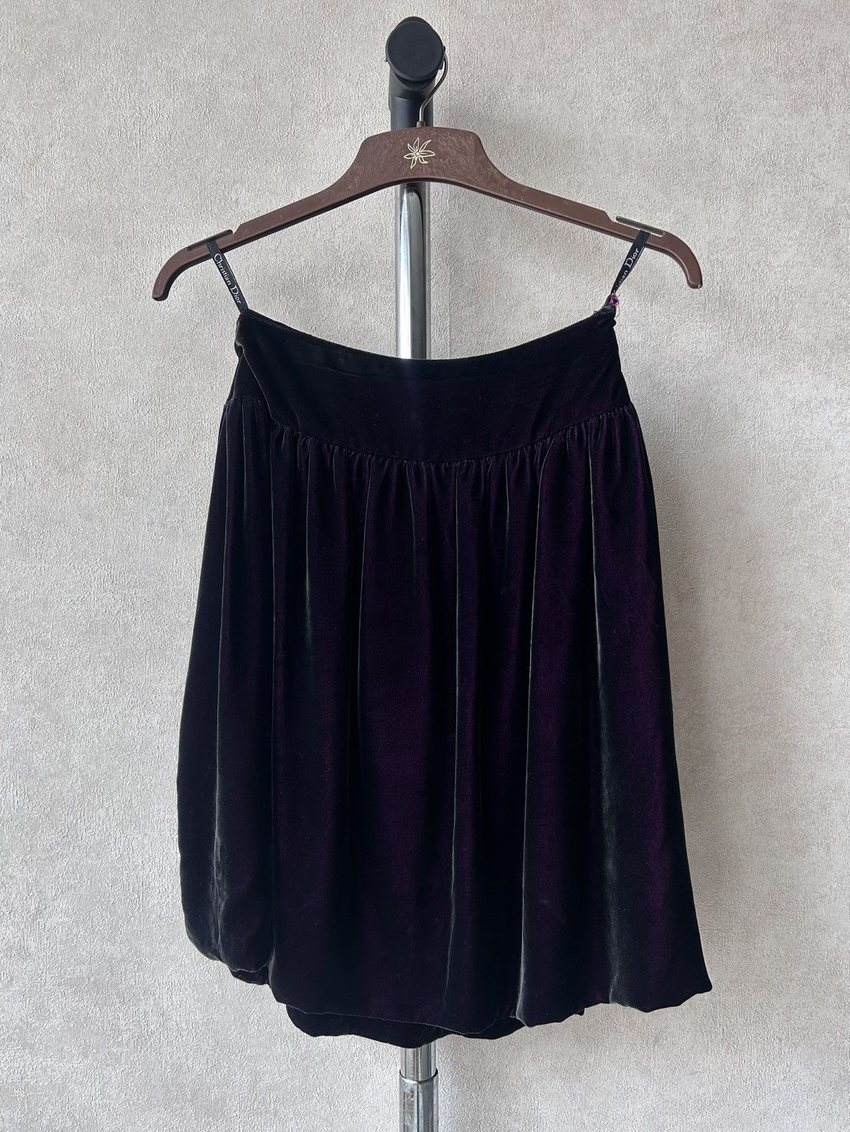 Christian Dior Monsieur Christian Dior Pleated Velvet Skirt Size 30" / US 8 / IT 44 - 1 Thumbnail
