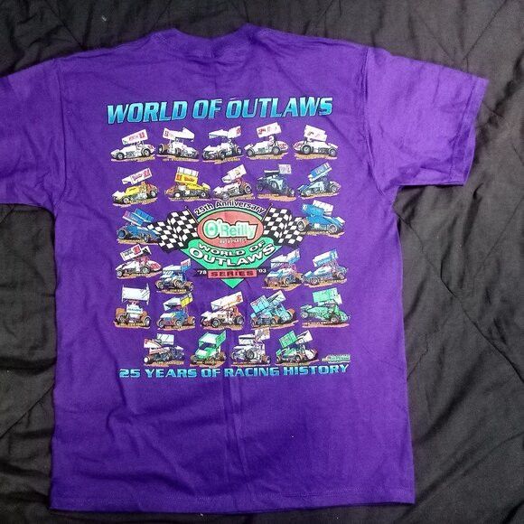 Fruit Of The Loom × Vintage Vintage World Of Outlaws 25 Years Sprint Car Racing T-Shirt Size US L / EU 52-54 / 3 - 7 Thumbnail