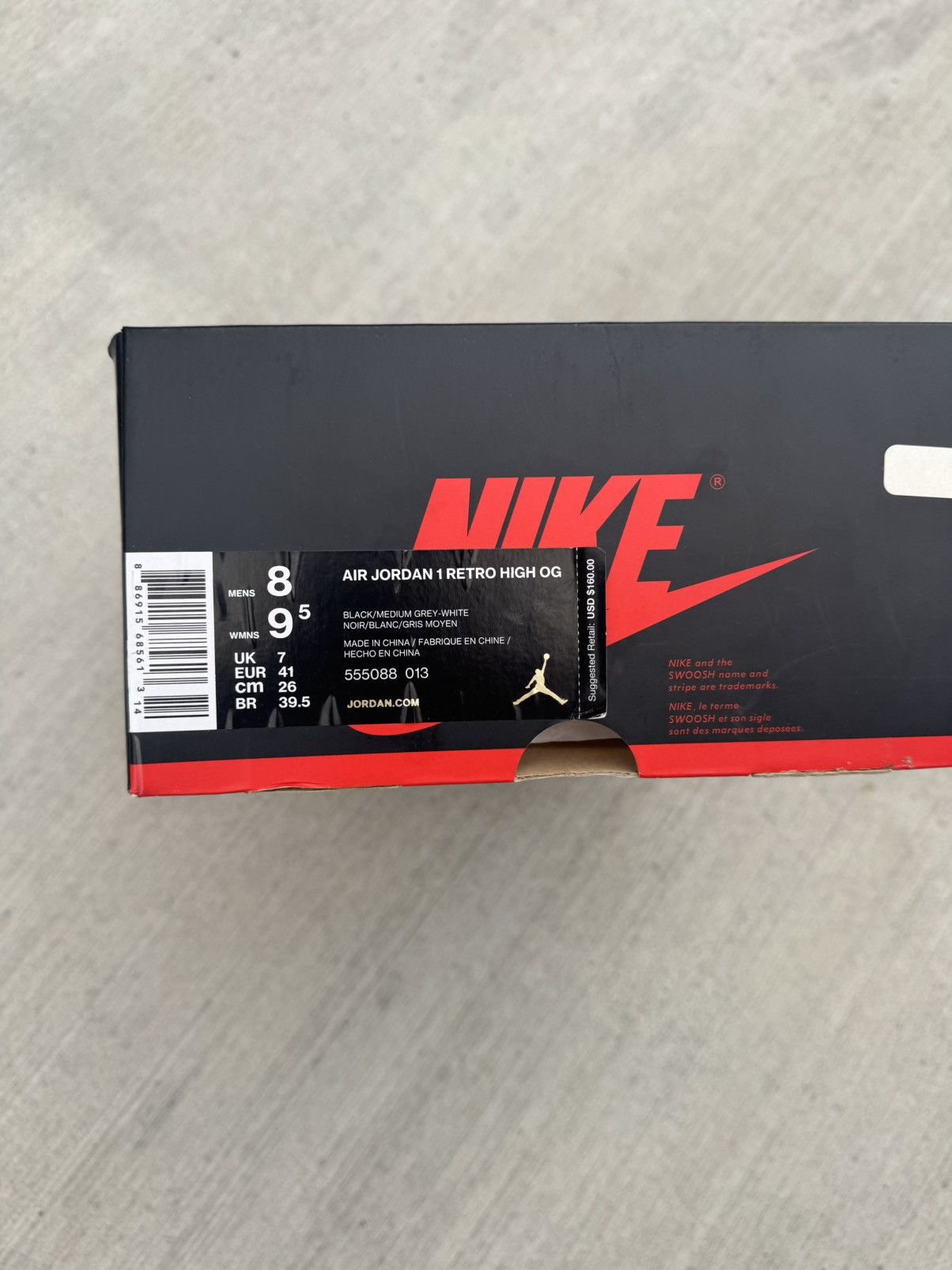 Jordan Brand JORDAN 1 RETRO HIGH OG SHADOW 2018 SIZE 8 Size US 8 / EU 41 - 6 Thumbnail