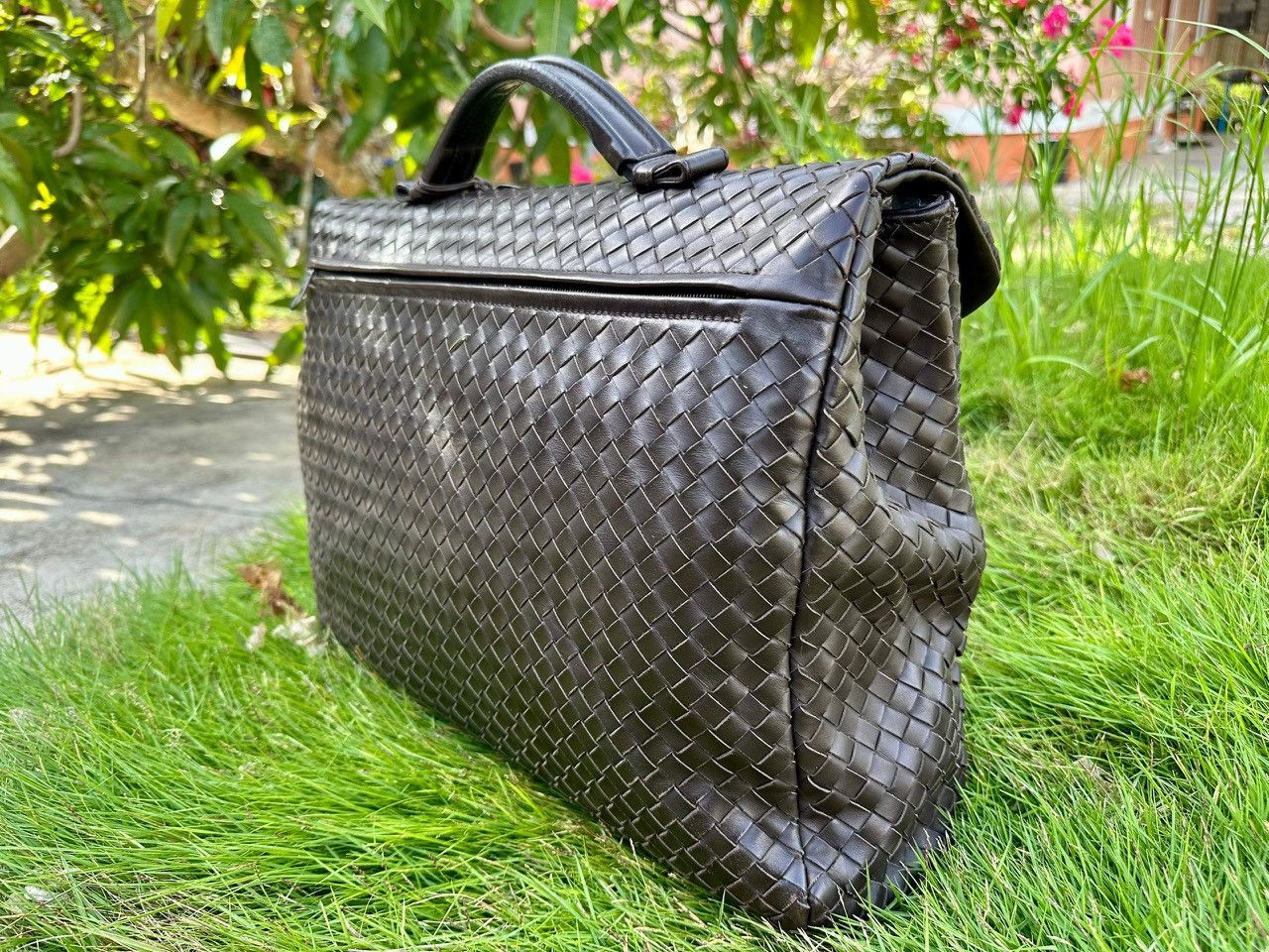 Bottega Veneta Authentic Bottega Veneta Intrecciato Woven Leather Briefcase Size ONE SIZE - 2 Thumbnail