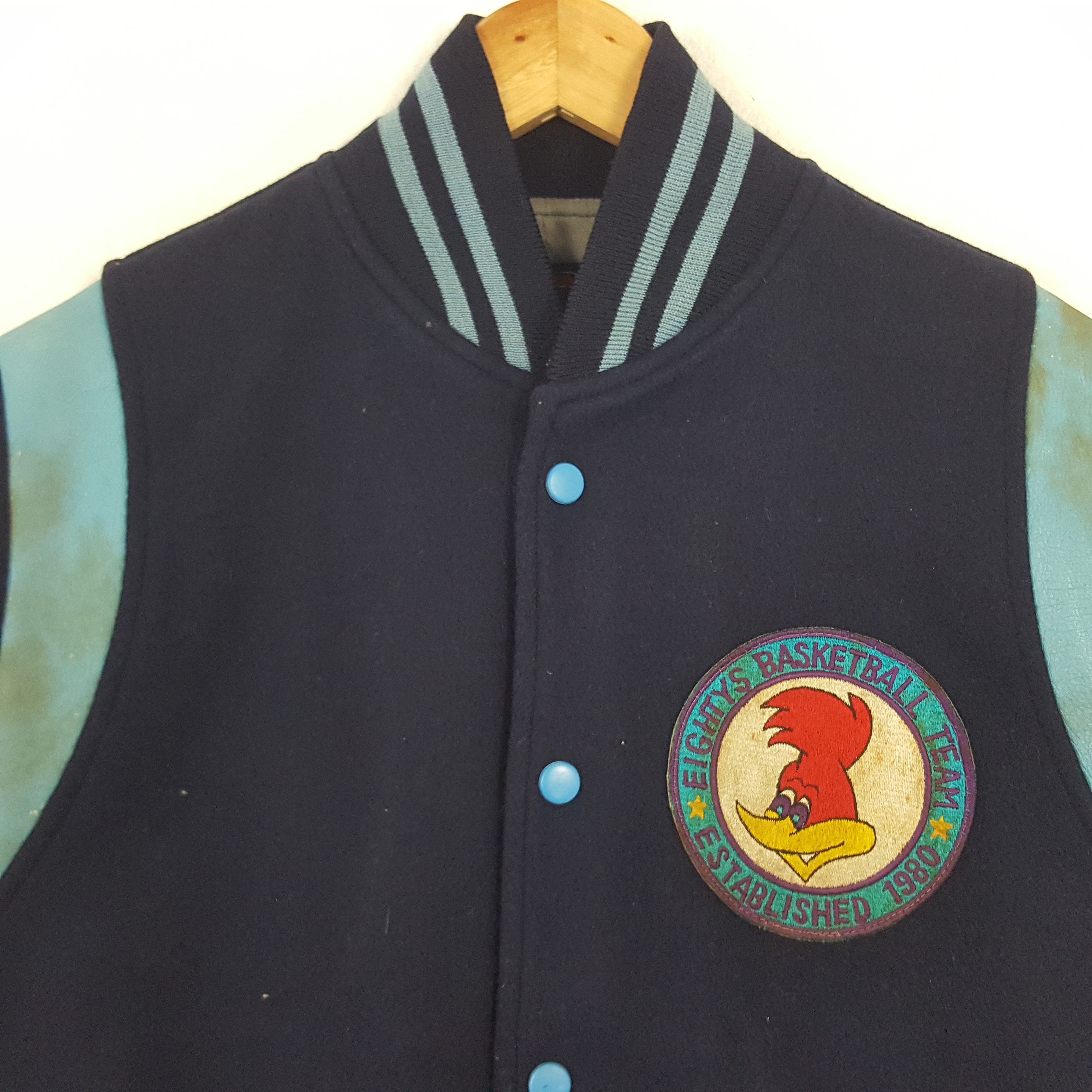 NBA × Vintage Vintage Eightys Basketball Team American NBA Varsity Jacket Size US M / EU 48-50 / 2 - 2 Thumbnail