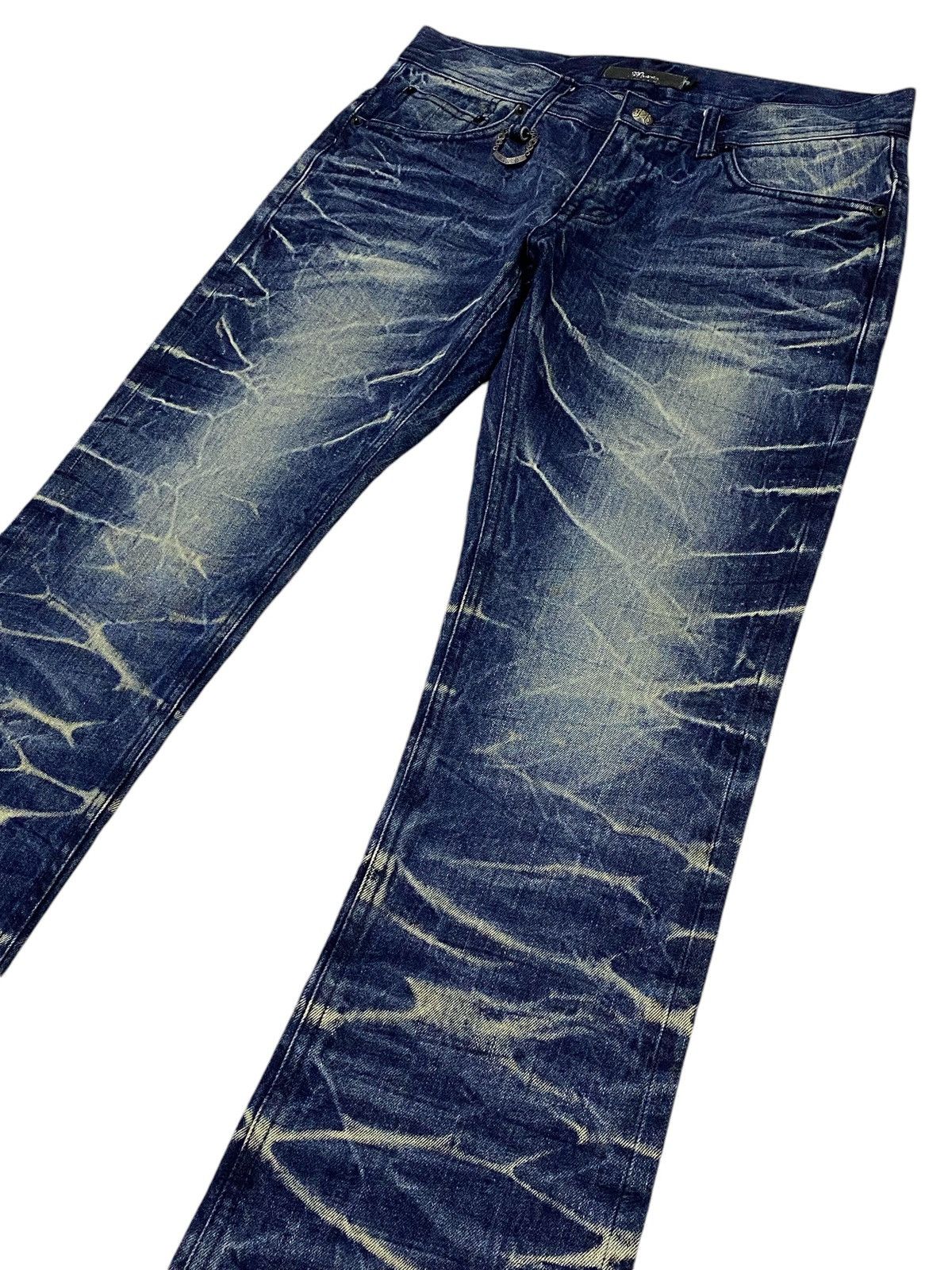 Hysteric Glamour Japanese Brand “MIDAS” Low Rise Glitter Splash BootCut Jeans Size US 30 / EU 46 - 4 Thumbnail