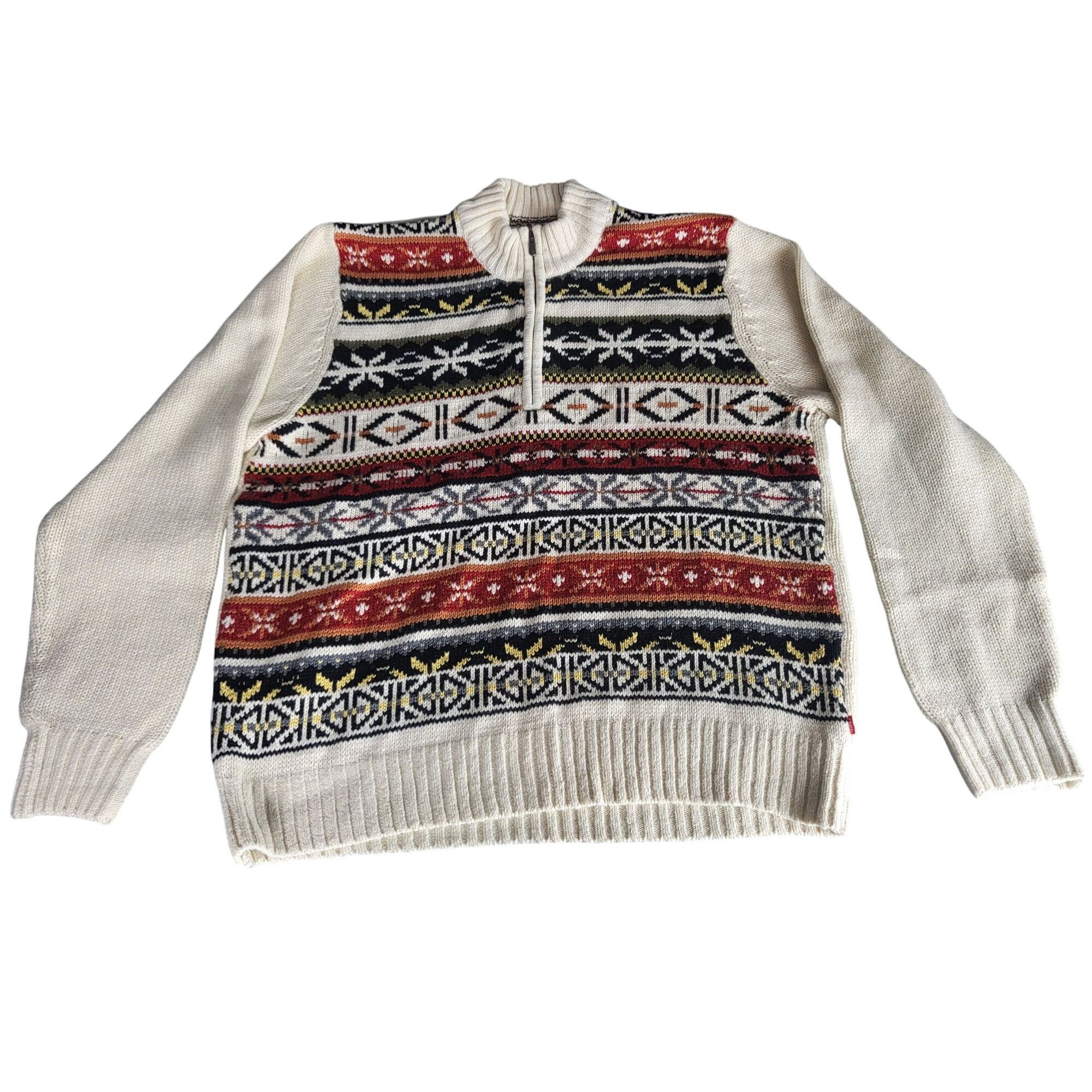 Izod Izod Fair Isle Nordic Sweater Men Sz XXL Mock Neck 1/4 Zip M Size US XXL / EU 58 / 5 - 1 Thumbnail