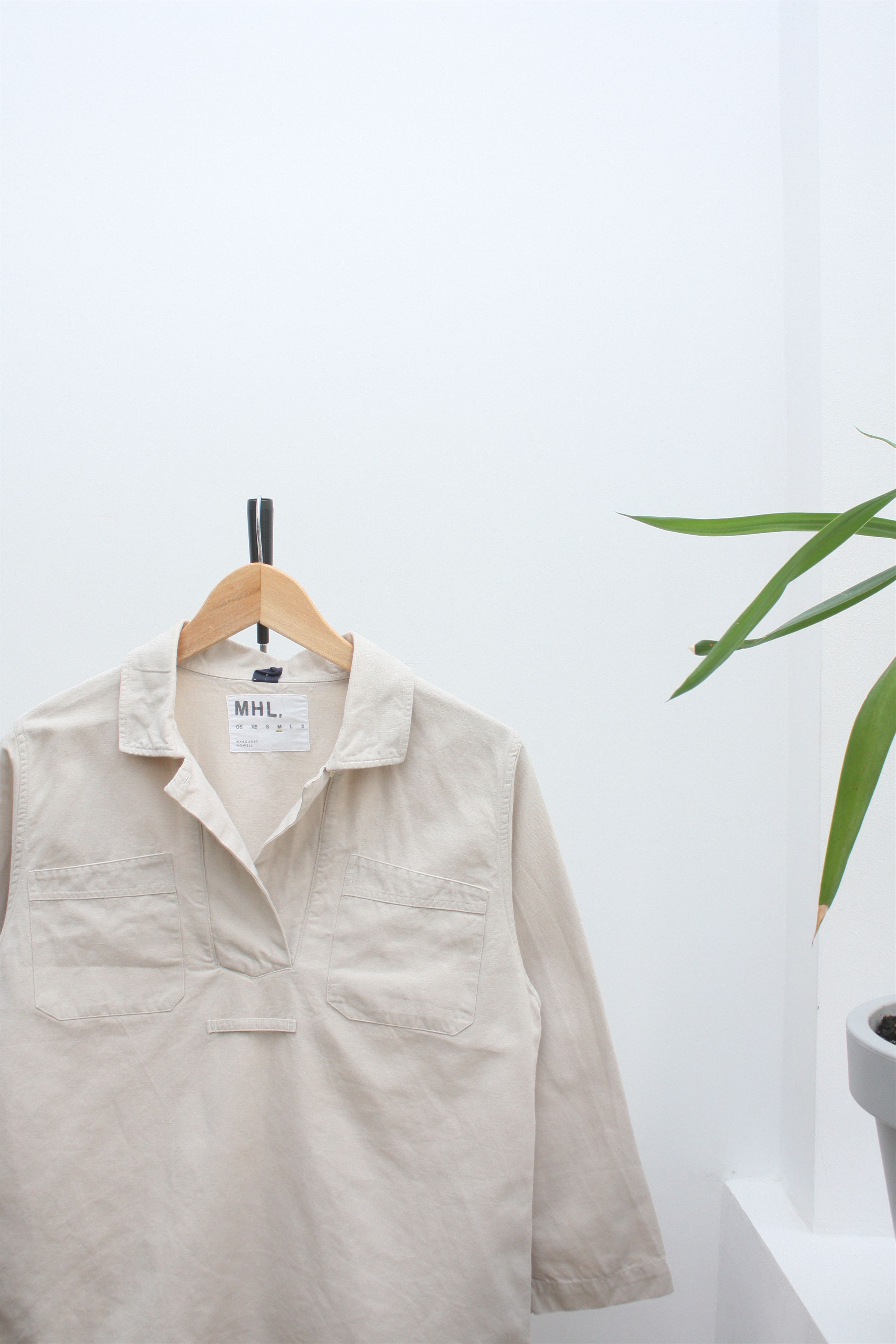 Margaret Howell Beige Pullover Kimono Overshirt Medium