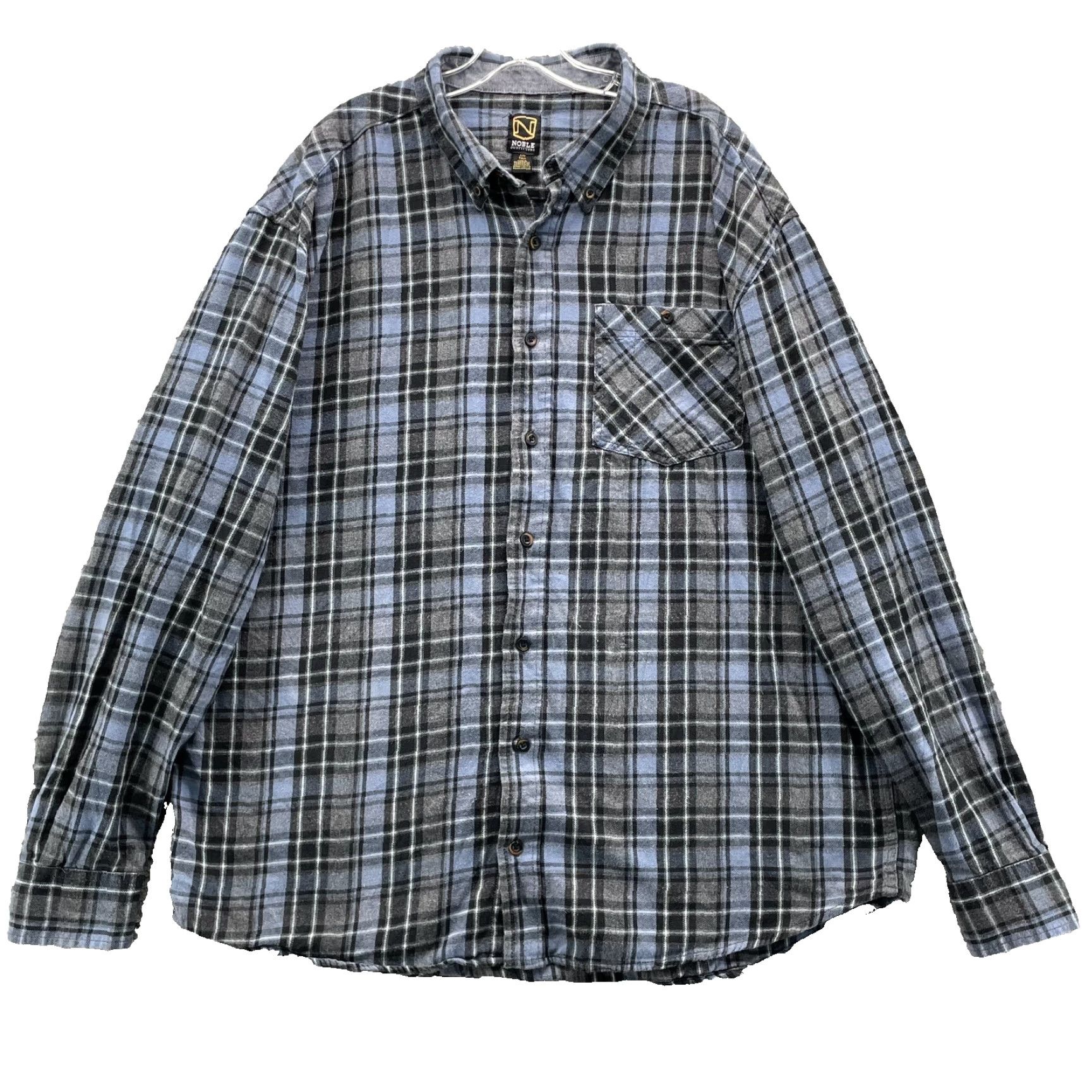 Vintage Noble Outfitters Flannel Shirt Men 2XL Tall Outdoor Logger Cabin Workwear Grunge Size US XXL / EU 58 / 5 - 2 Thumbnail