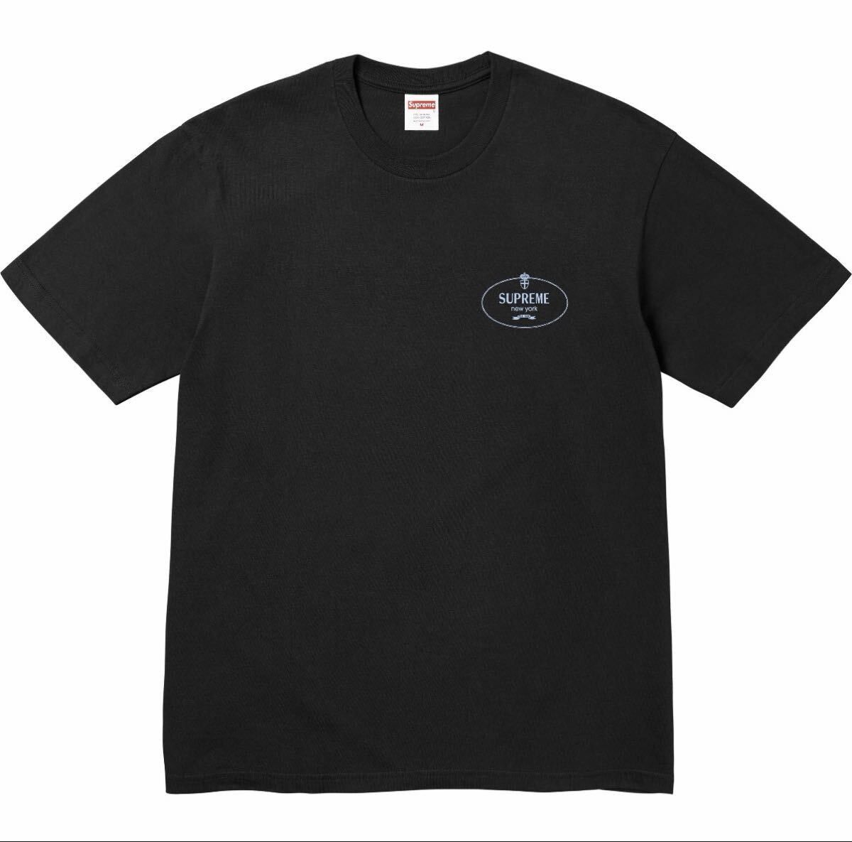 Supreme Supreme Crest Tee Black Blue Logo Size M SS20 Size US M / EU 48-50 / 2 - 1 Thumbnail