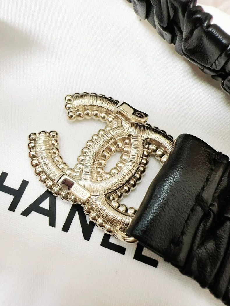 Other Chanel 20k Pearl CC Buckle Black Belt Size ONE SIZE - 4 Thumbnail