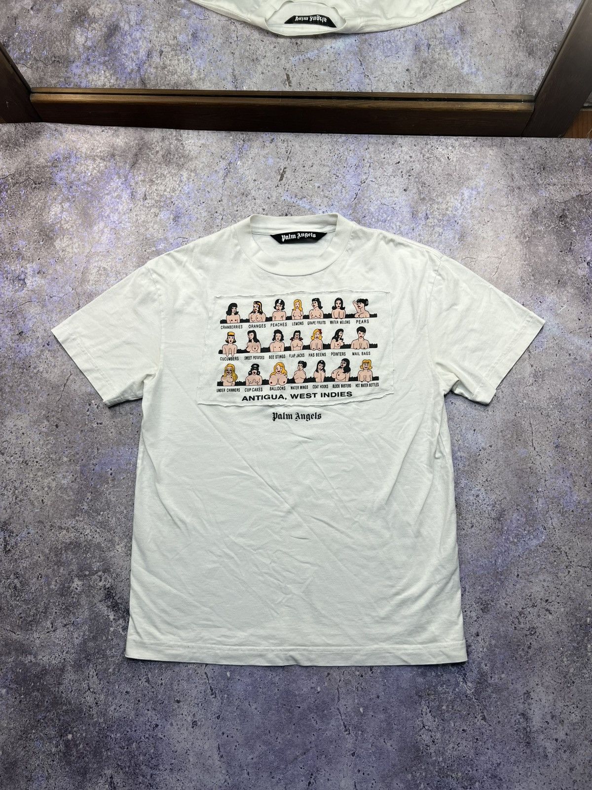 Palm Angels Palm Angels “Antigua West Indies” Custom Tee — White — L/XL Size US L / EU 52-54 / 3 - 2 Thumbnail