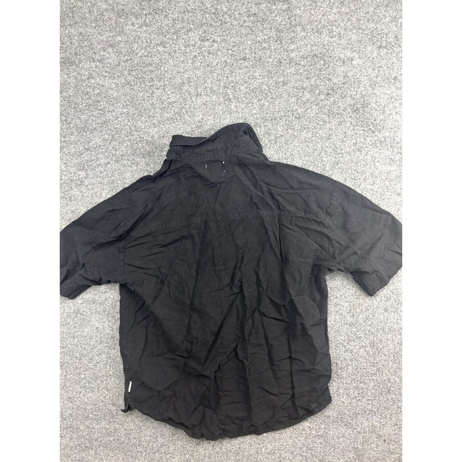 Rhythm Rhythm Shirt Womens Small Black Collared Short Sleeve Button Front Relaxed Top Size S / US 4 / IT 40 - 7 Thumbnail