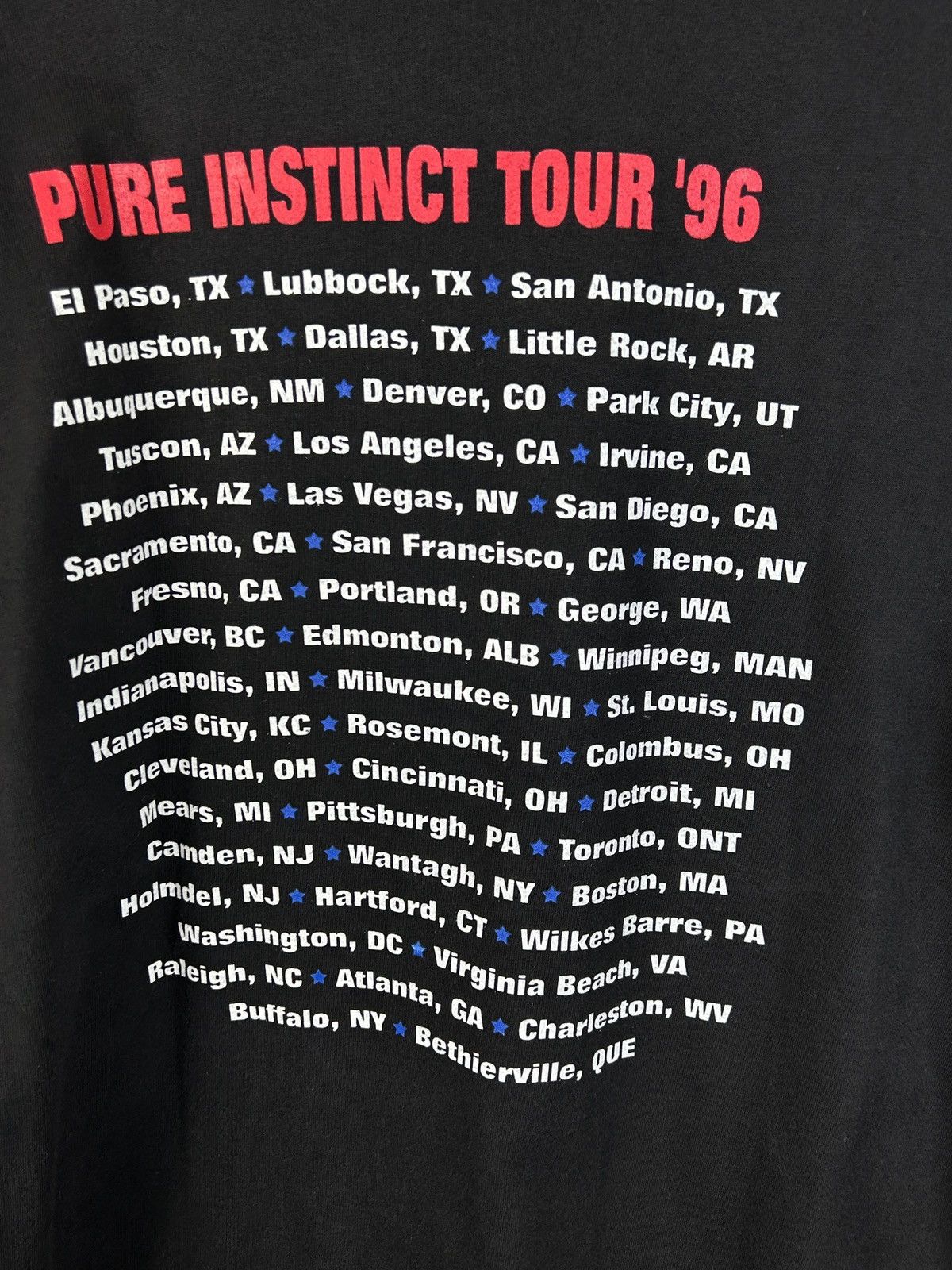 Band Tees 90s Vintage 1996 Scorpions Pure Instinct USA Tour T-Shirt Size US XL / EU 56 / 4 - 7 Thumbnail