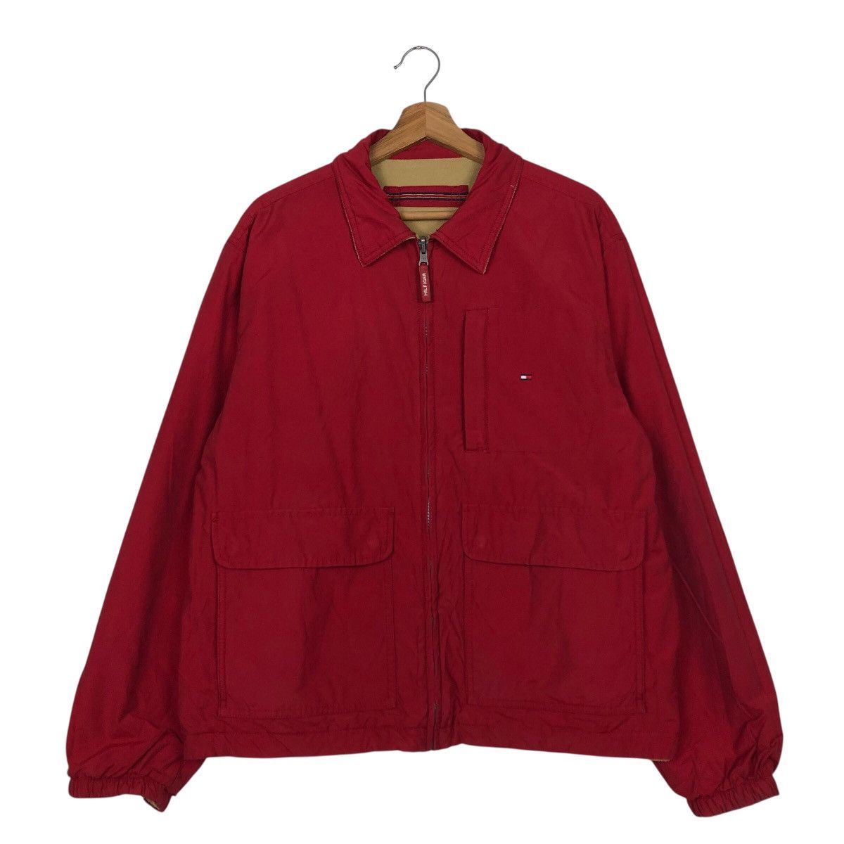Japanese Brand 📌Vintage Reversible Bomber Jacket Detroit Tommy Hilfiger Size US M / EU 48-50 / 2 - 2 Thumbnail