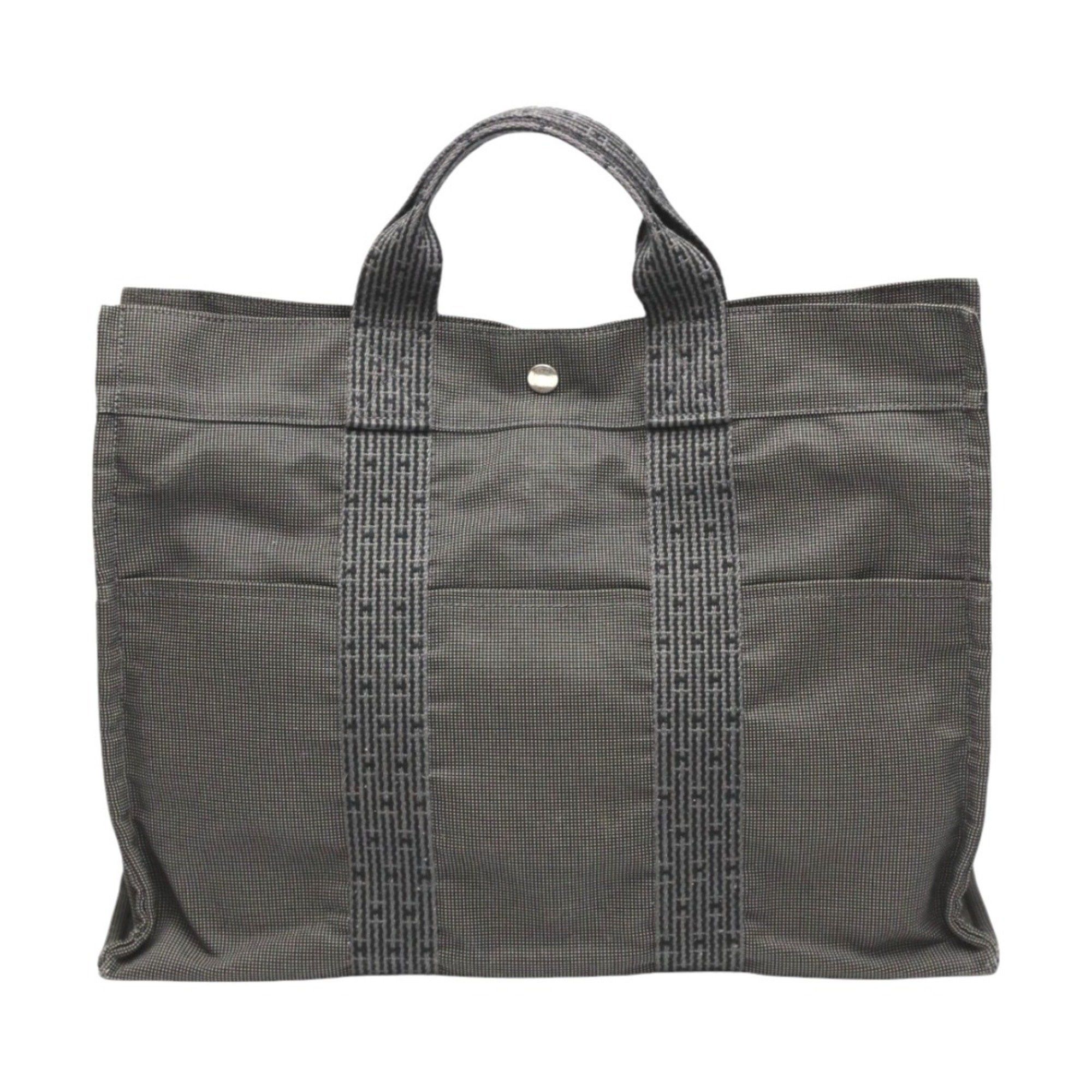 Hermes Hermes Tote Bag MM Air Line Canvas Grey Size ONE SIZE - 1 Thumbnail