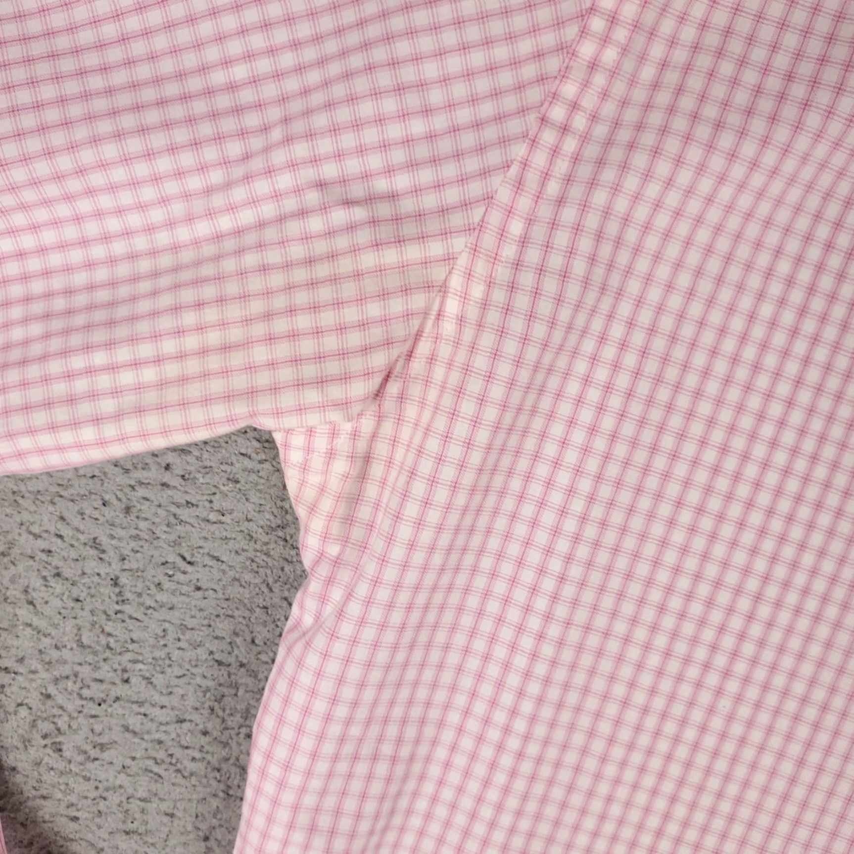 Eton Eton Shirt Mens 16.5 42 Pink Check Dress Shirt Long Sleeve Button Up Contemporary/Classic Size 46R - 3 Thumbnail